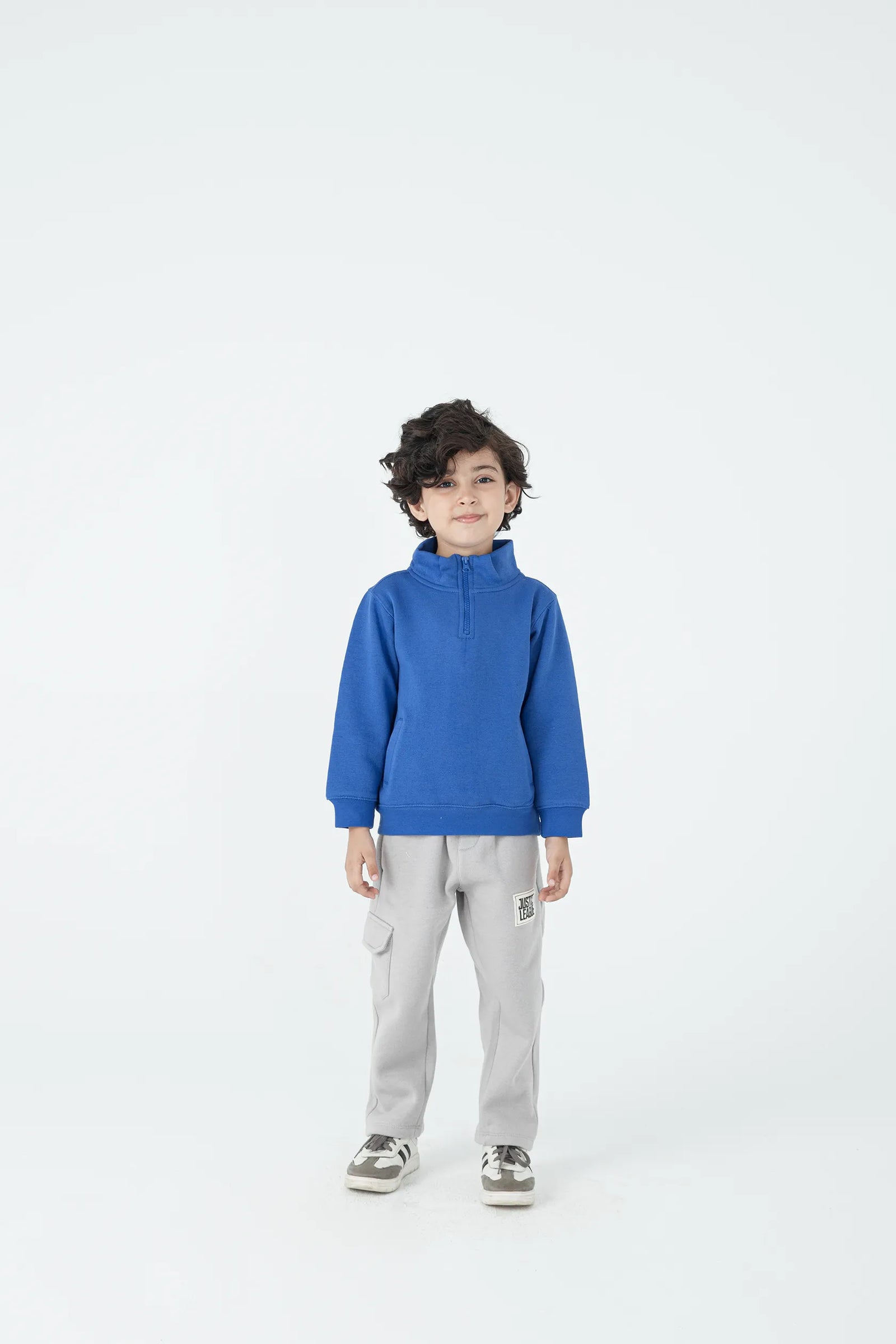 Boys Royal Blue Mock Neck