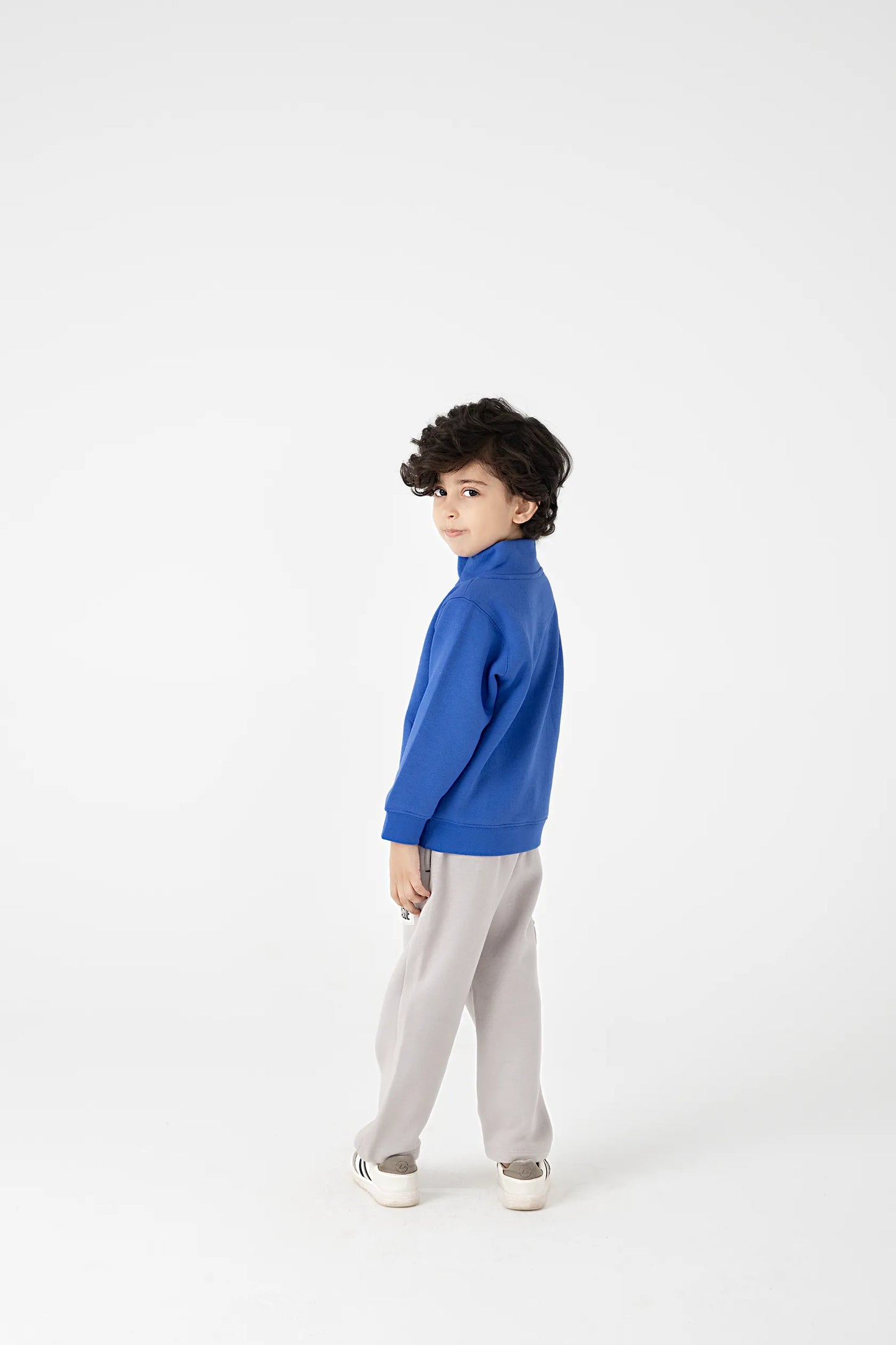 Boys Royal Blue Mock Neck