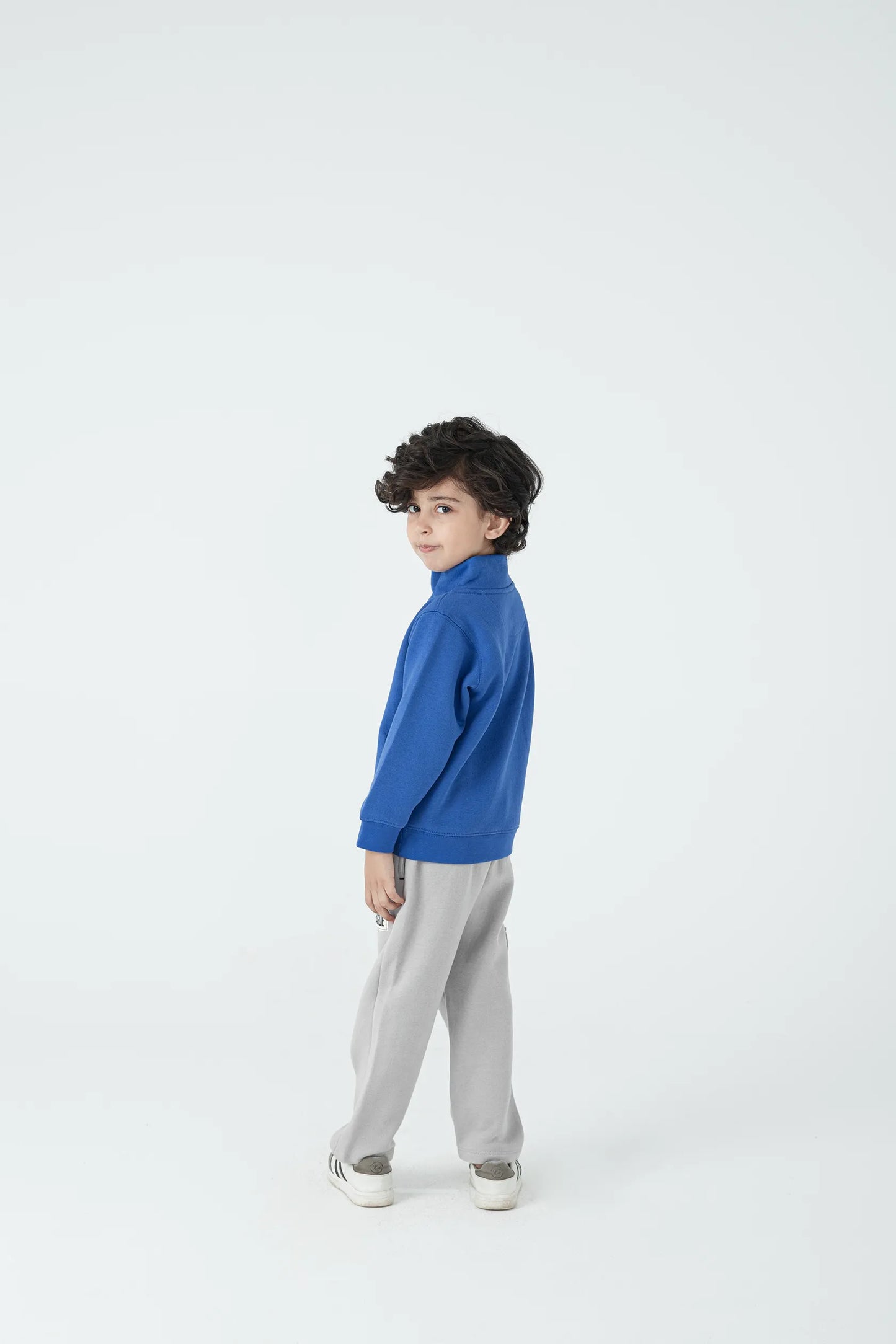 Boys Royal Blue Mock Neck