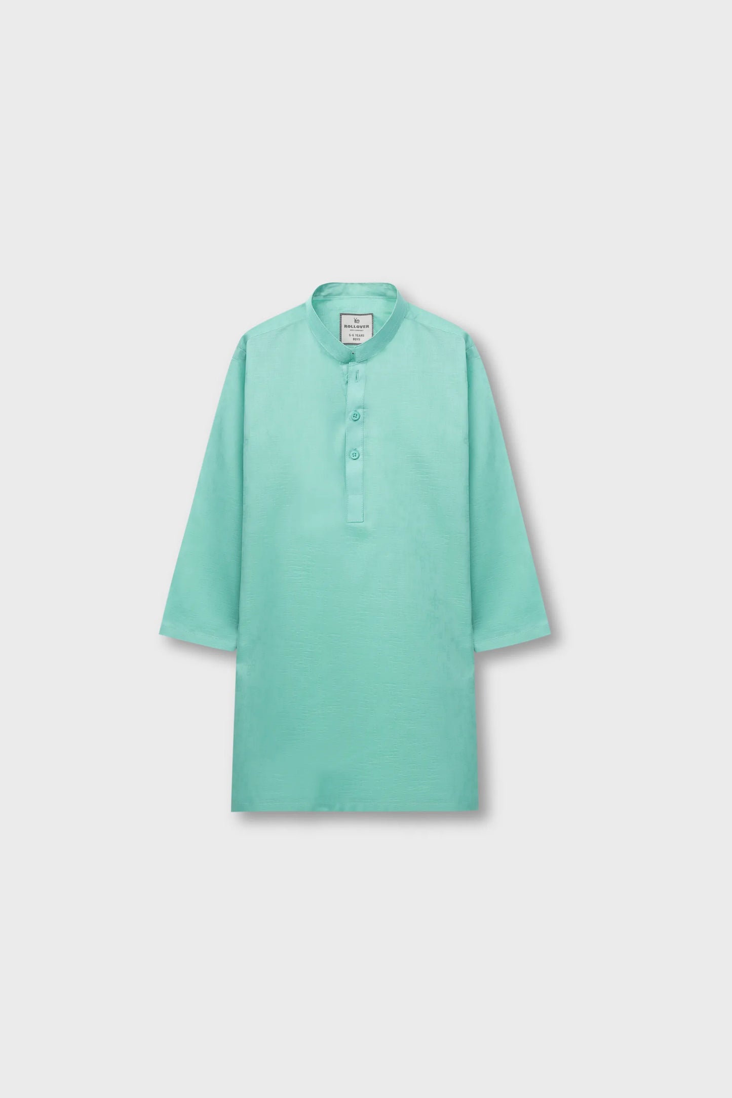 Boys Sea Green Cotton Jacquard Kurta