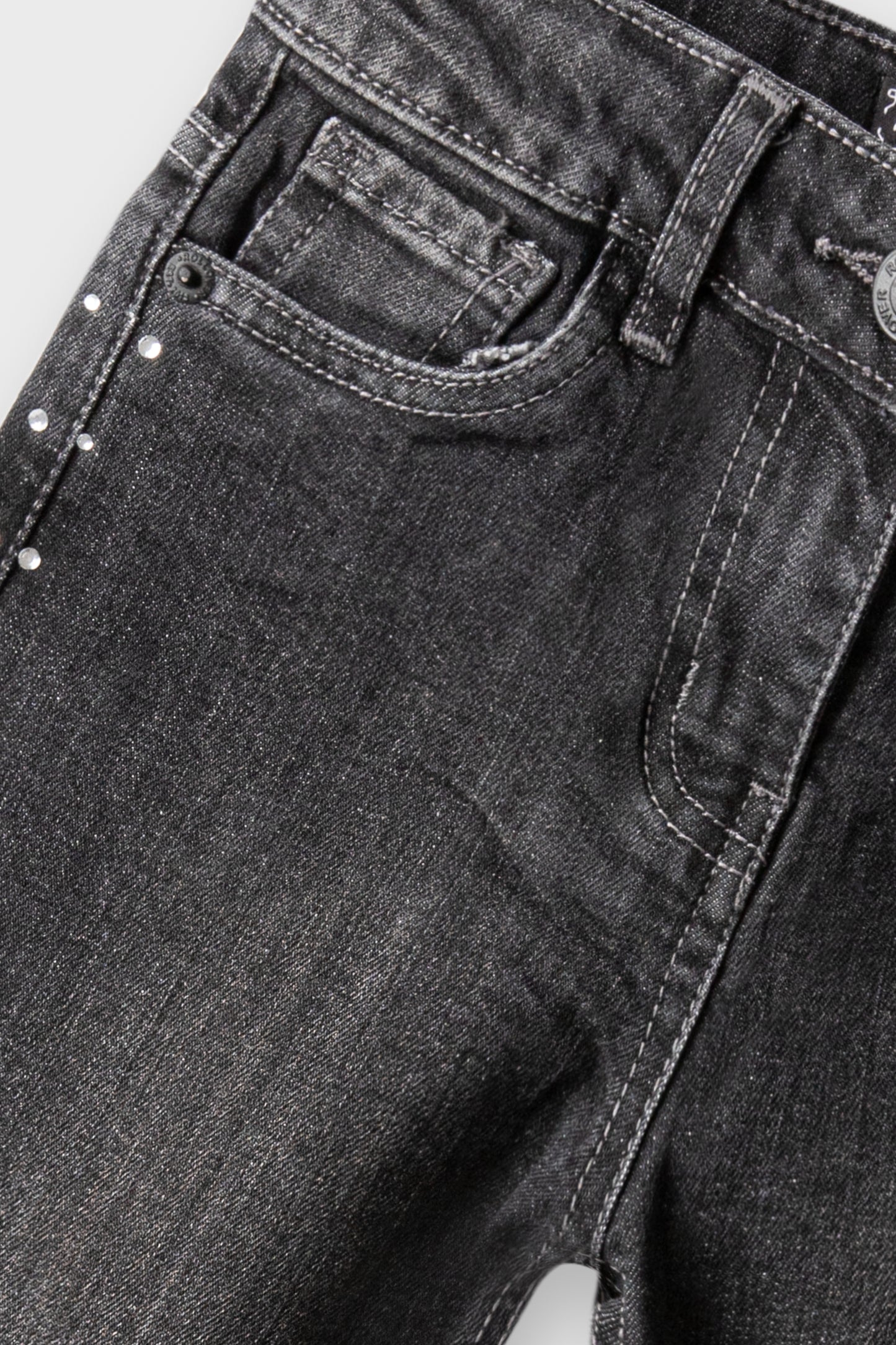 Girls Black Denim Boot-Cut Jeans
