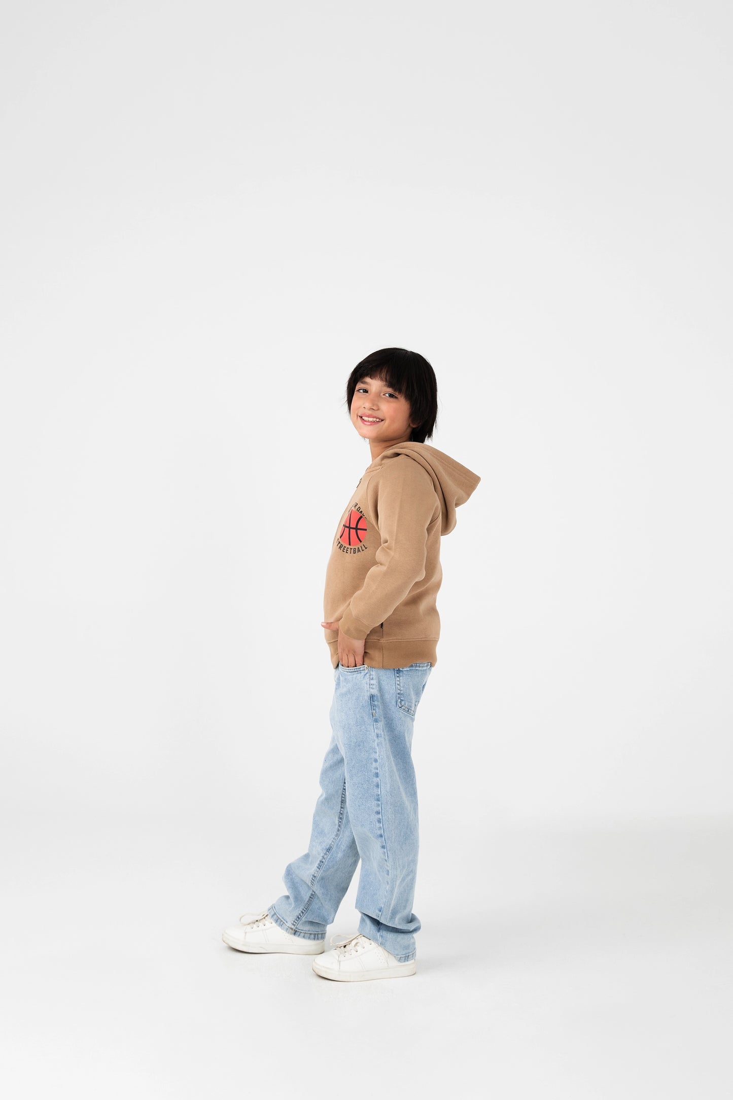 Boys Streetball Fleece Raglan Hoodie