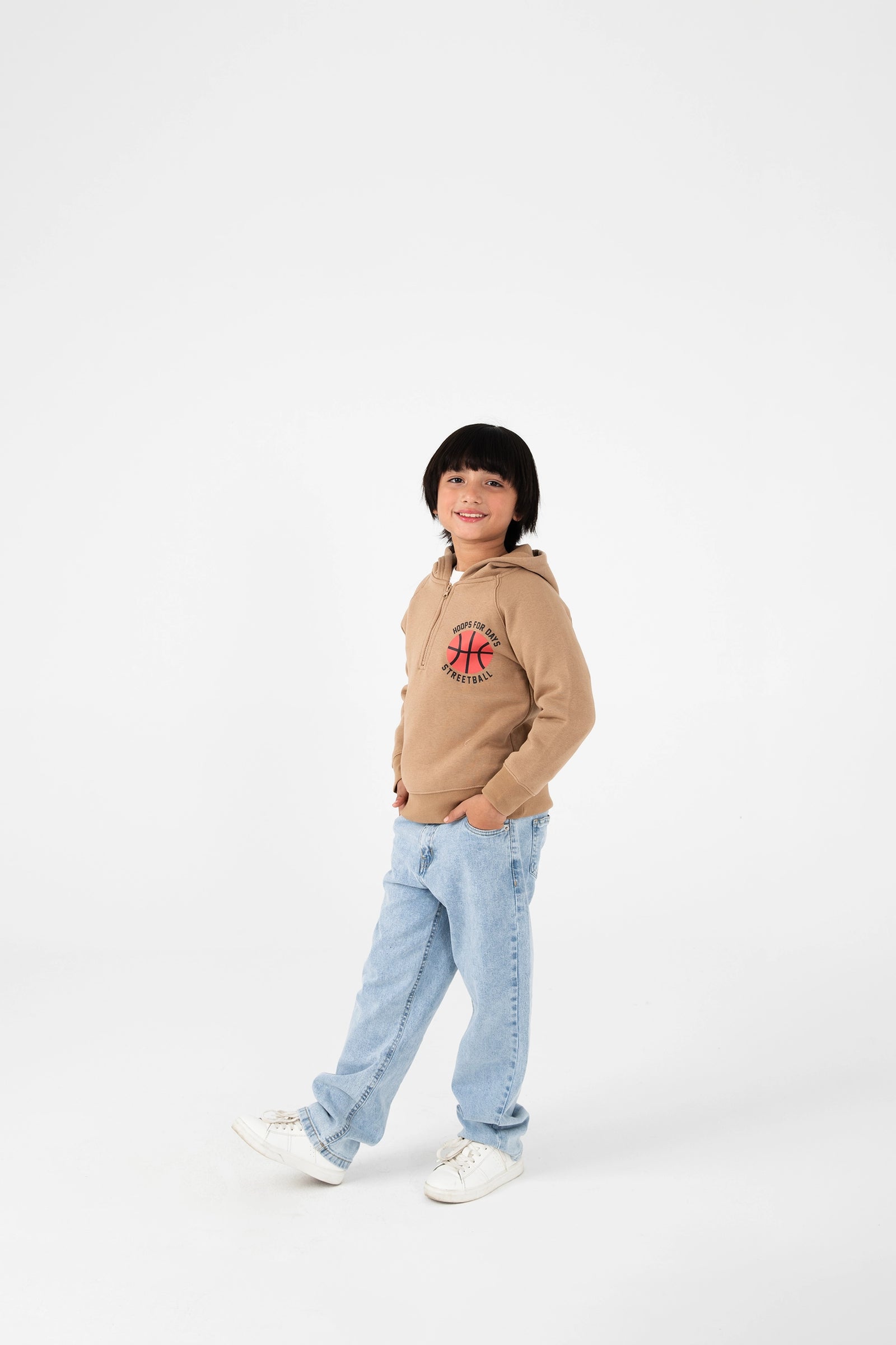 Boys Streetball Fleece Raglan Hoodie