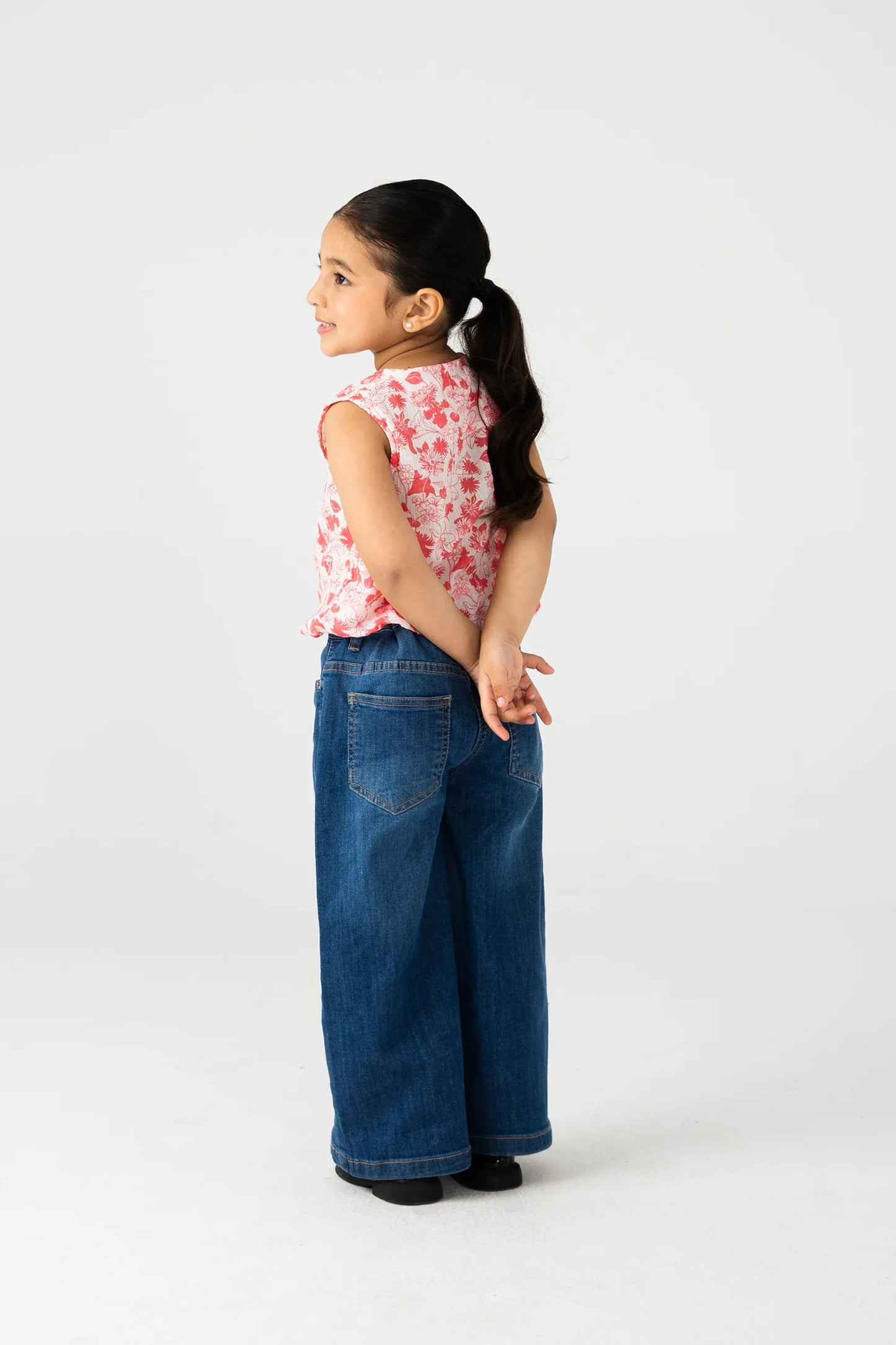 Red Floral Cotton Top
