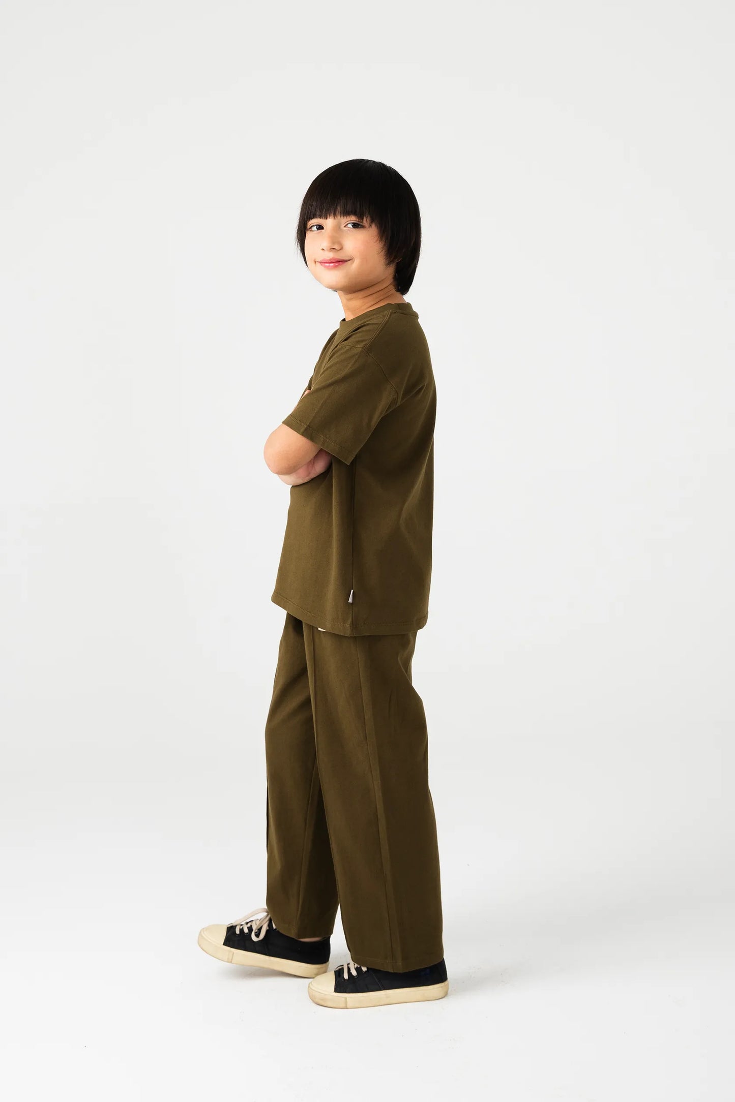 Boys Olive Jersey Co-Ord Set