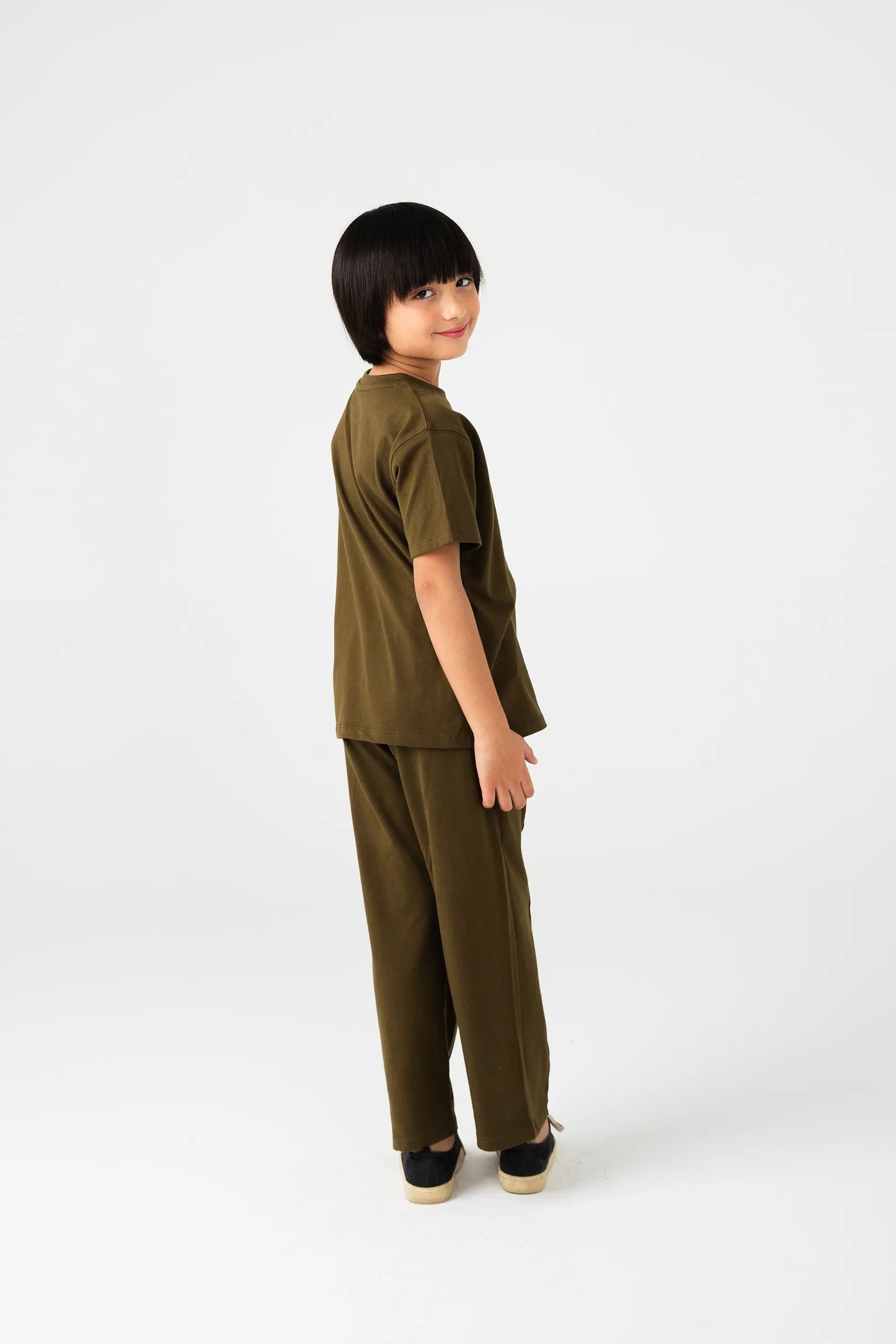 Boys Olive Jersey Co-Ord Set