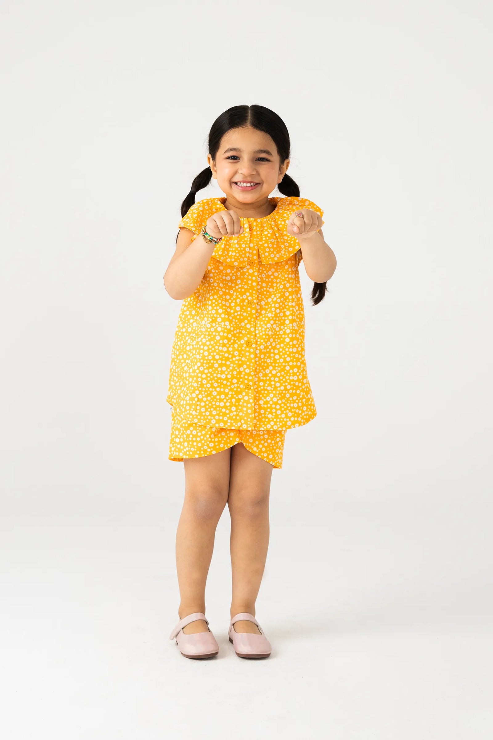 Yellow Daisy Cotton Co-ord Set