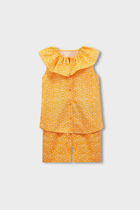 Yellow Daisy Cotton Co-ord Set