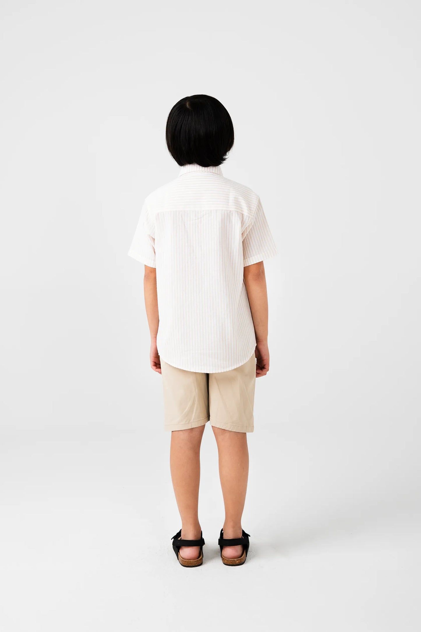 Boys Off-White Cotton Stripe Shirt