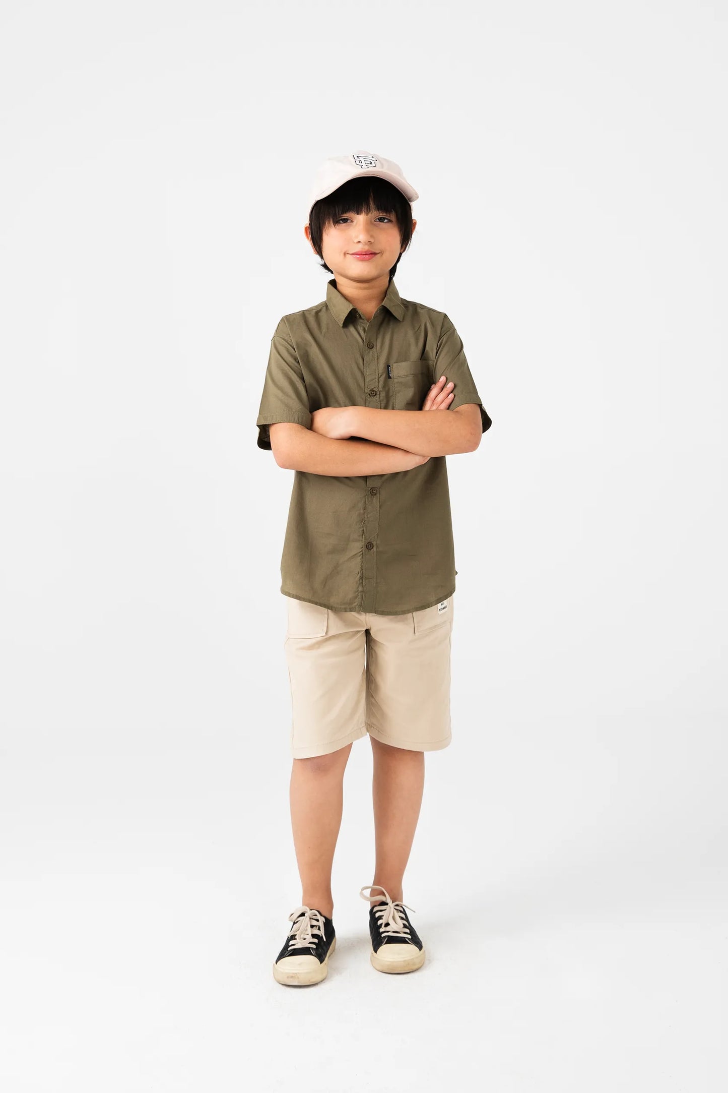 Boys Olive Grove Cotton Shirt