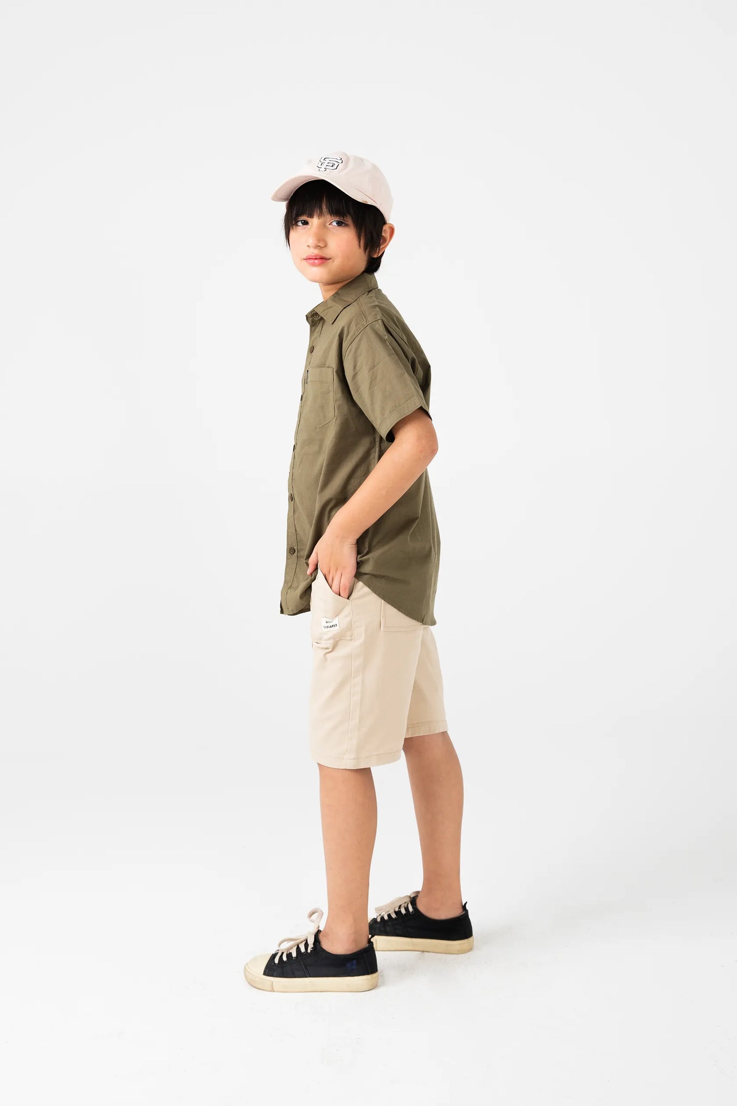 Boys Olive Grove Cotton Shirt