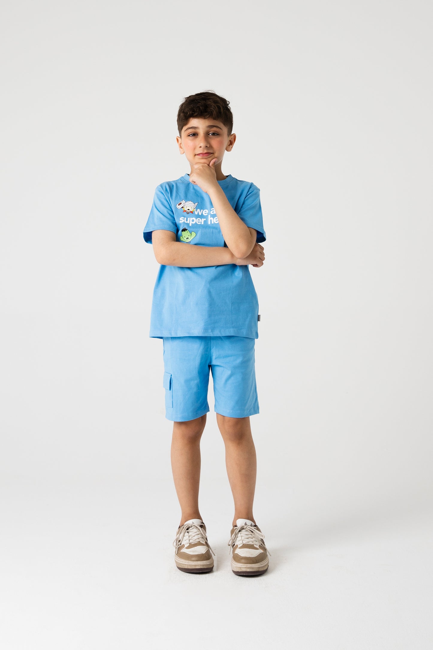 Boys Blue Super Heroes Co-ord Set