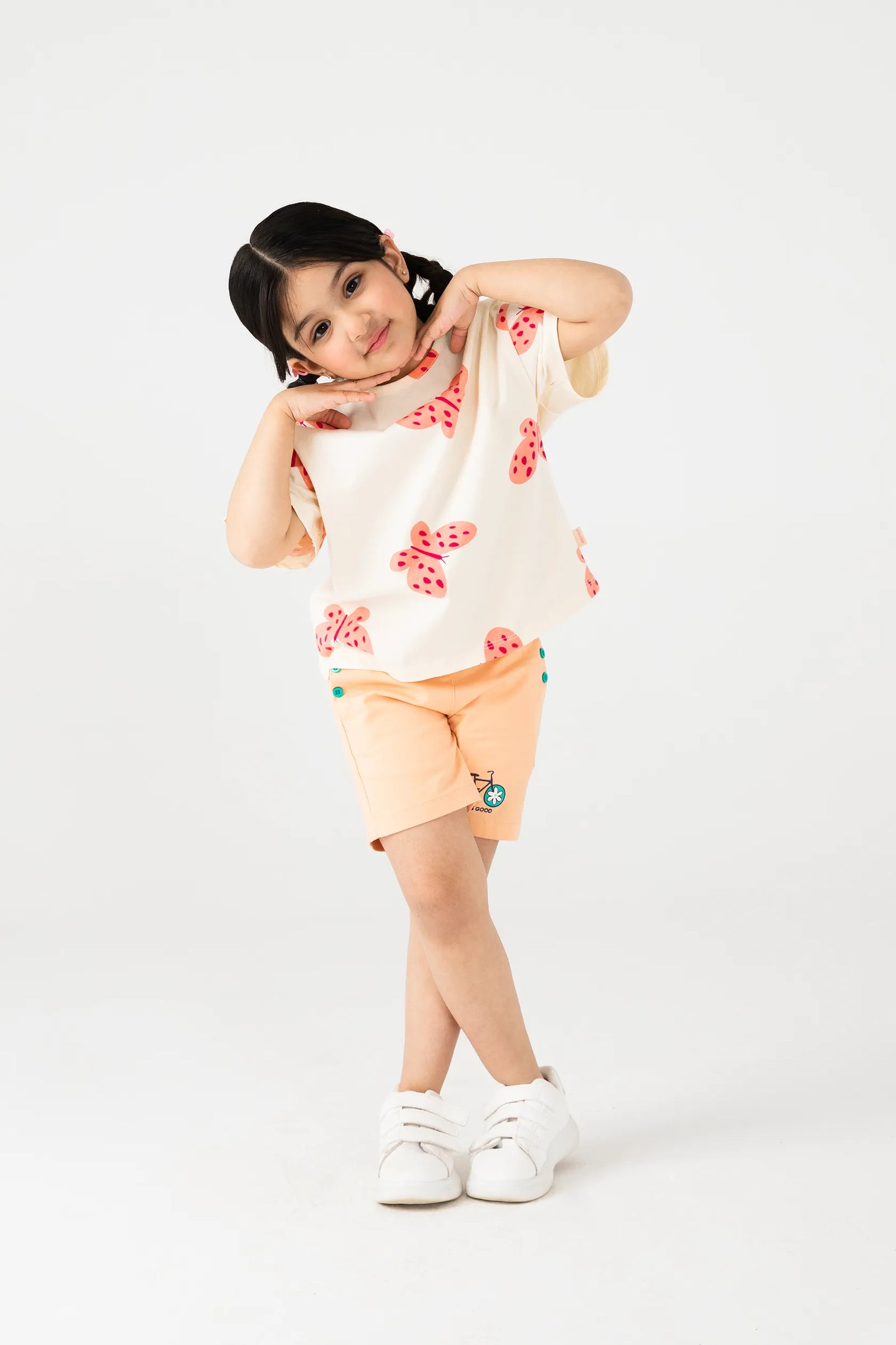 Girls Skin Blush Butterfly Relaxed Tee