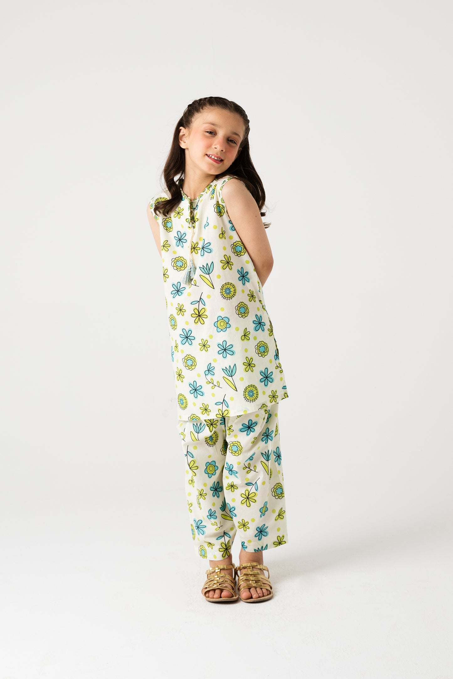 Blossom Breeze Cotton Kurta Shalwar - 2pc