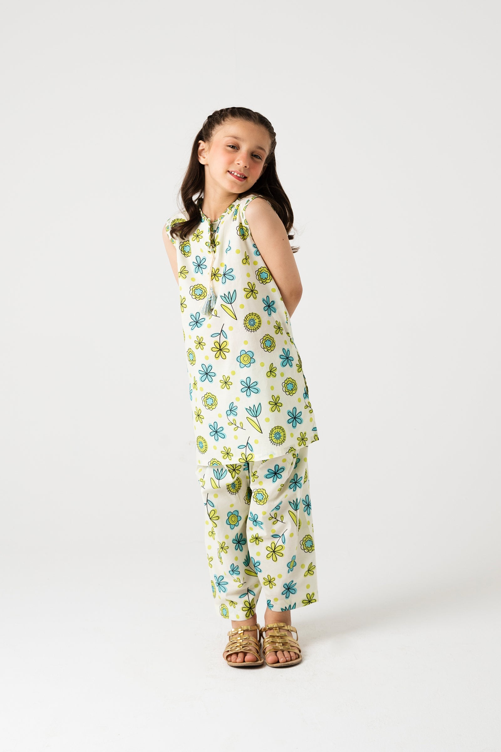 Blossom Breeze Cotton Kurta Shalwar - 2pc