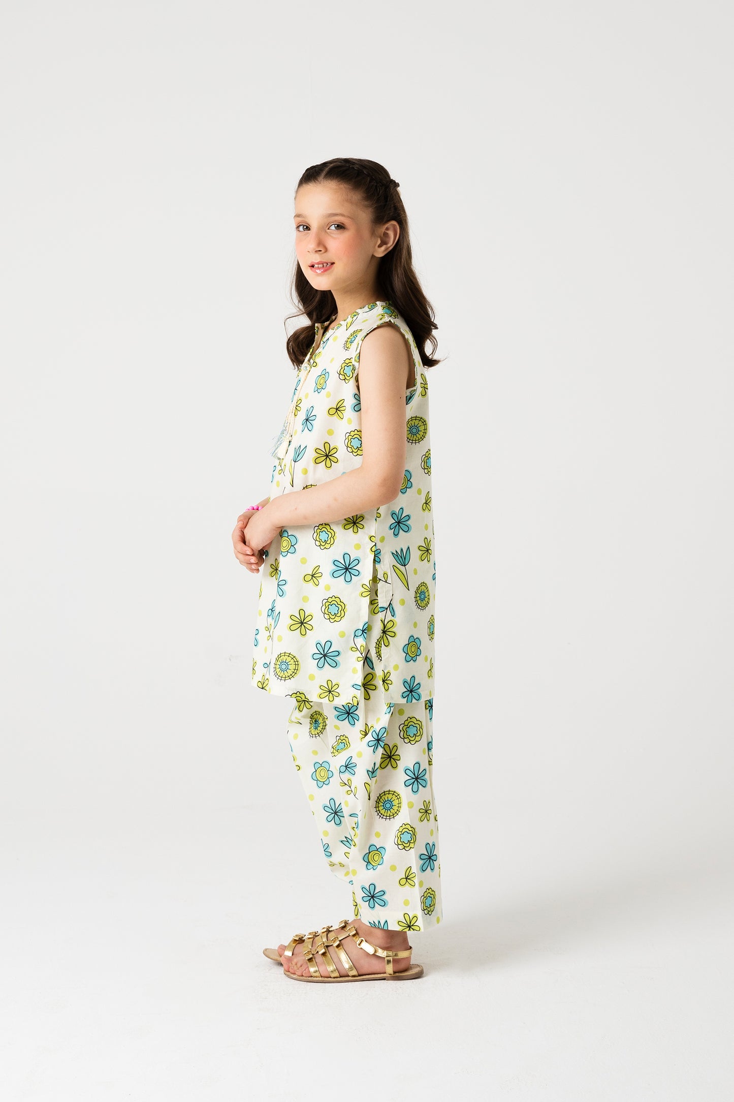Blossom Breeze Cotton Kurta Shalwar - 2pc