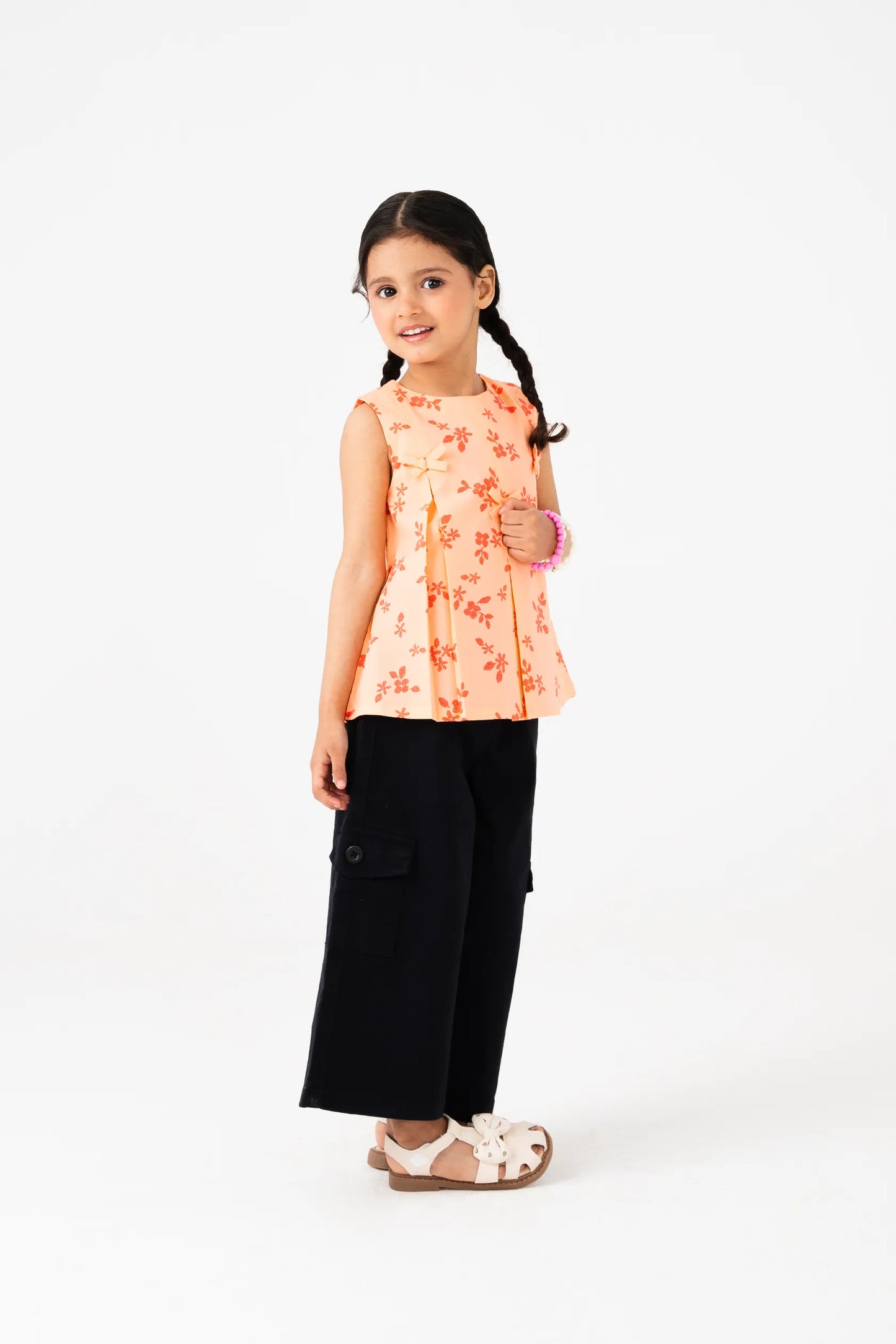 Tropical Peach Cotton Top