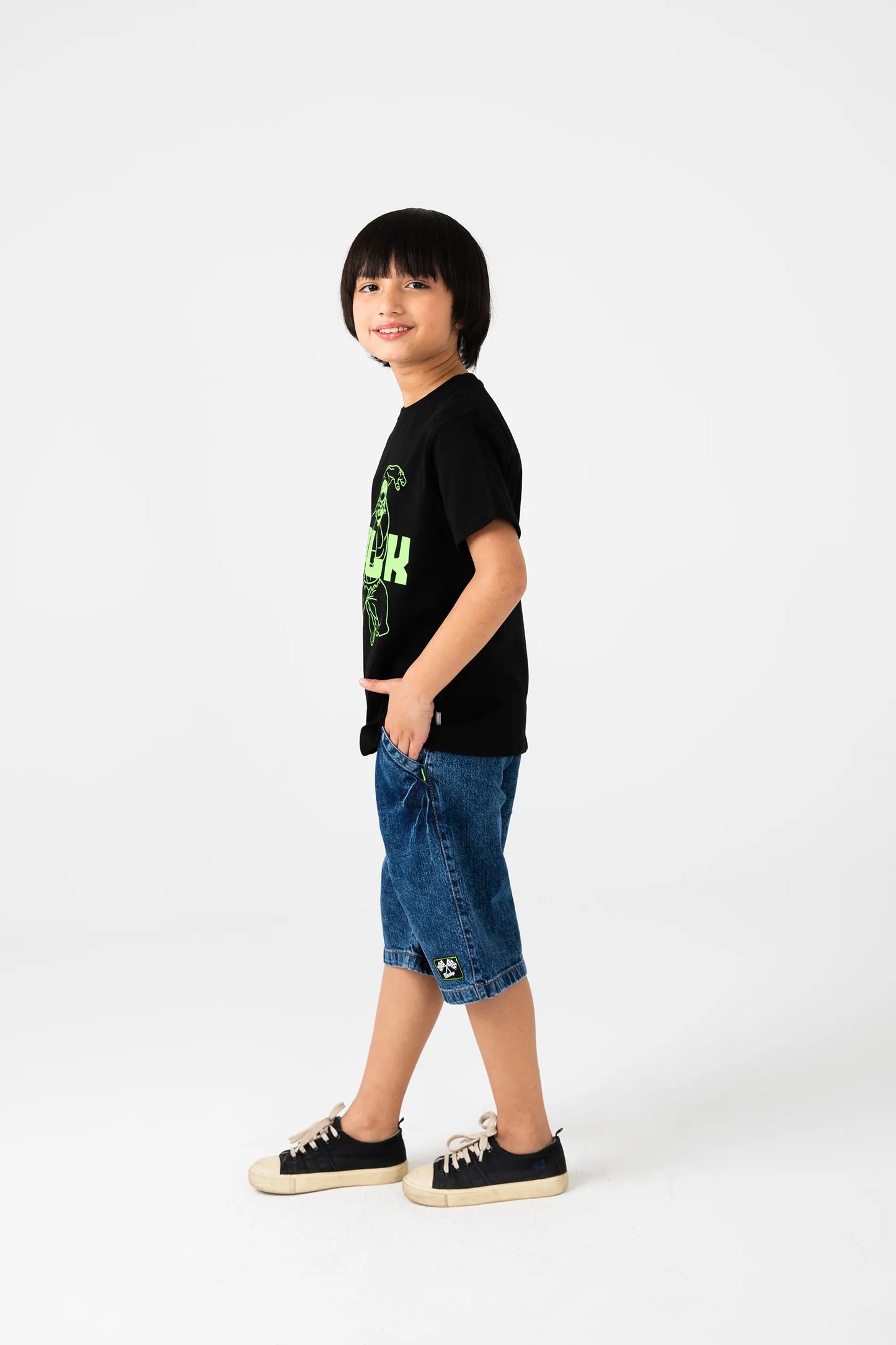 Boys Black Hulk Graphic Tee