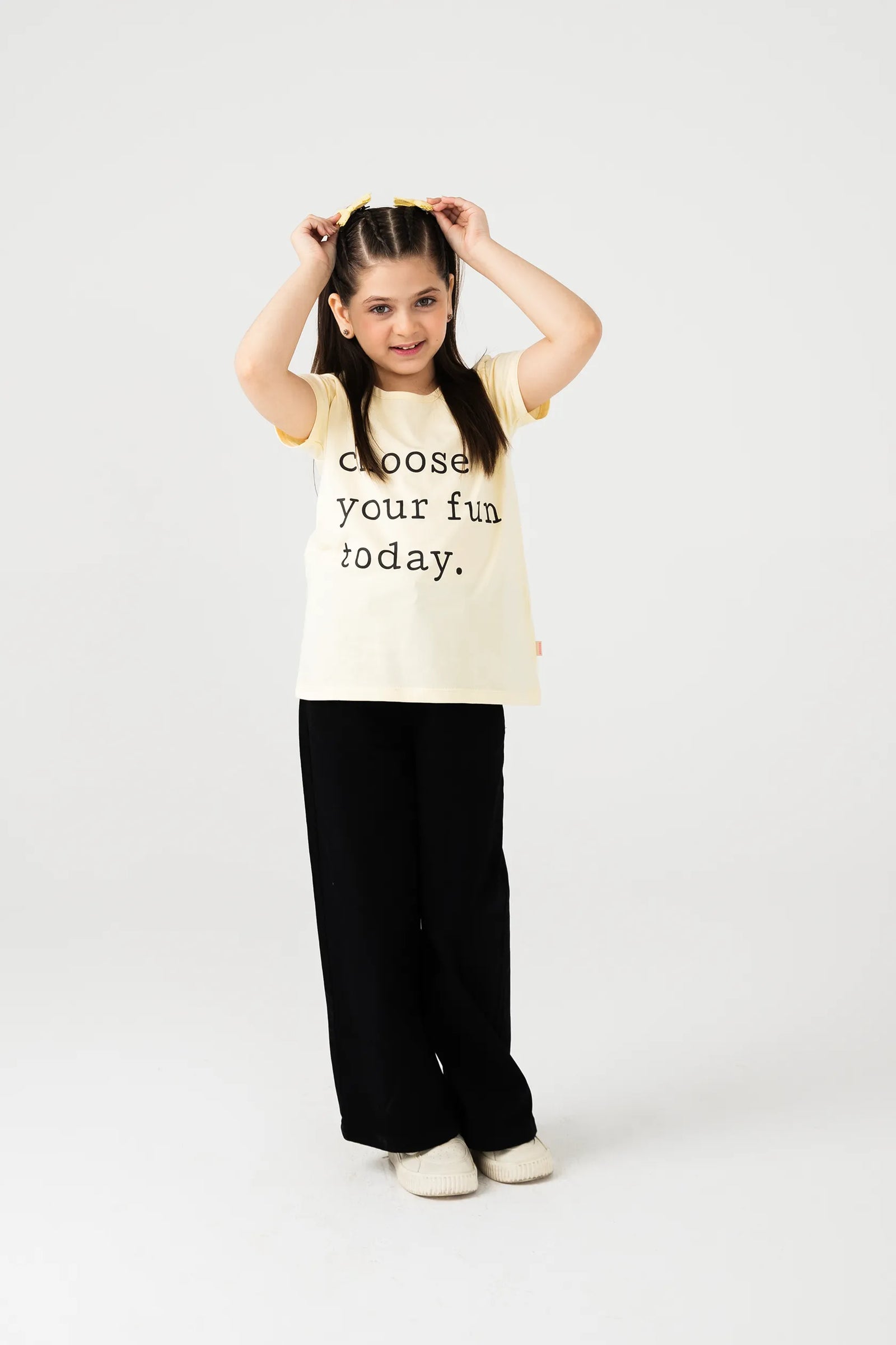 Girls Sunny Slogan A Line Tee