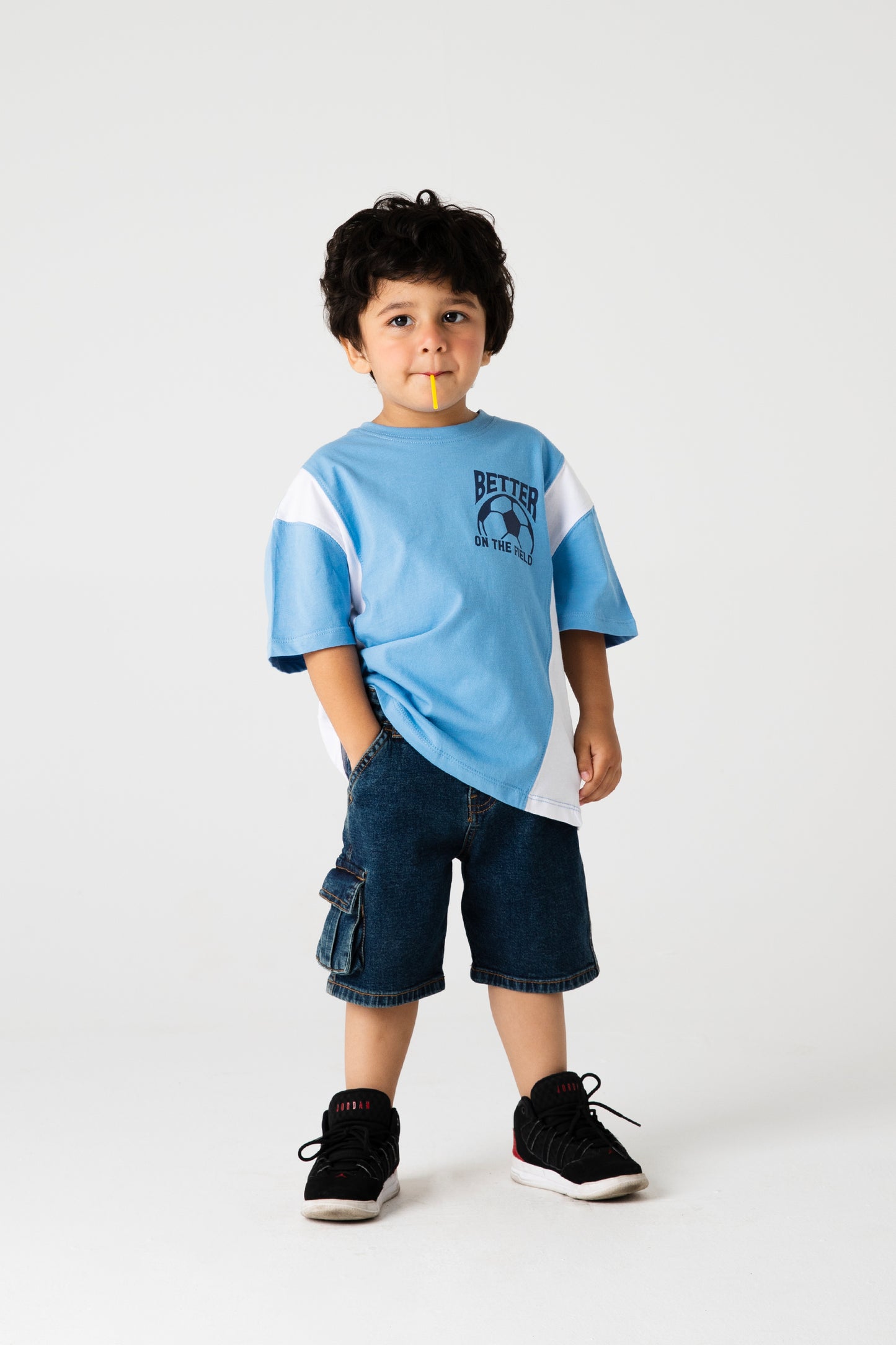 Boys Football Field Drop Tee