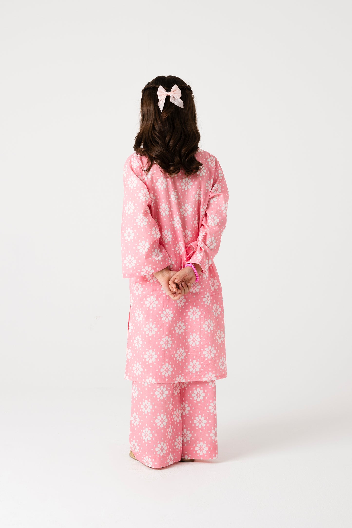 Delighted Pink Printed Kurta Set - 2pc