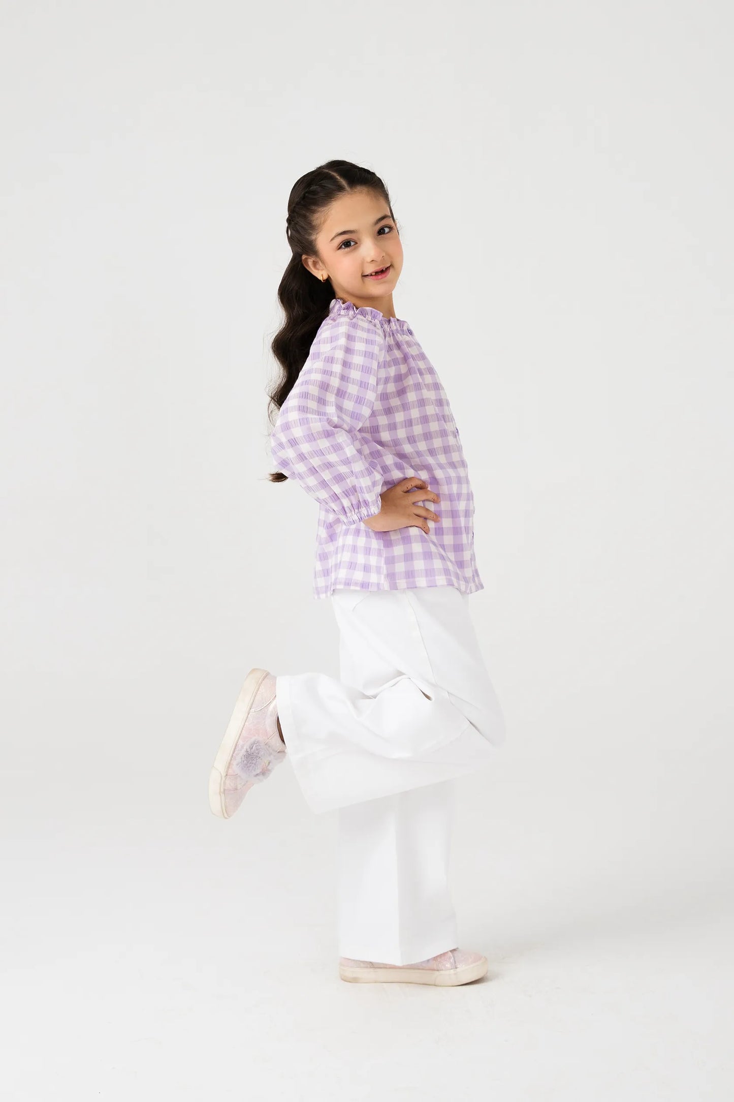 Lavender Puffy Cotton Top