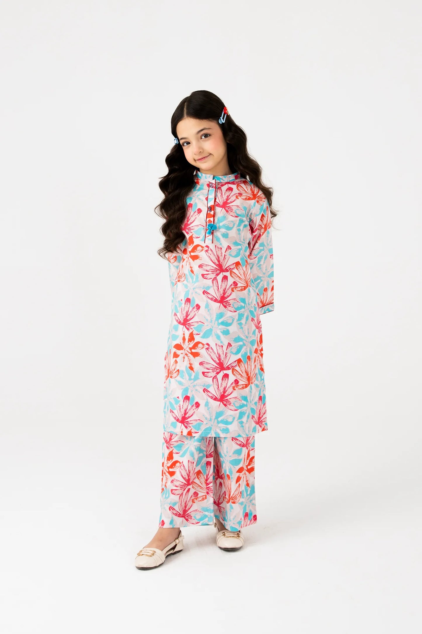 Charming Floral Printed Kurta Set - 2pc