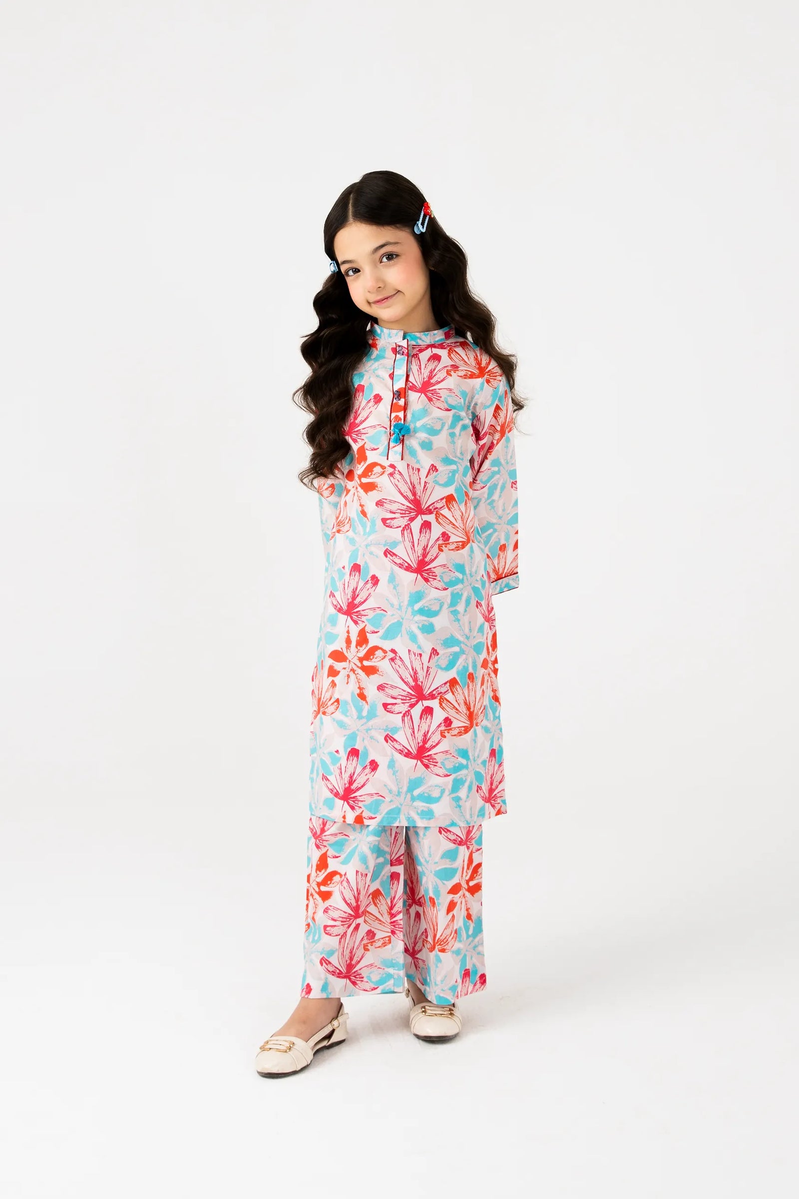 Charming Floral Printed Kurta Set - 2pc