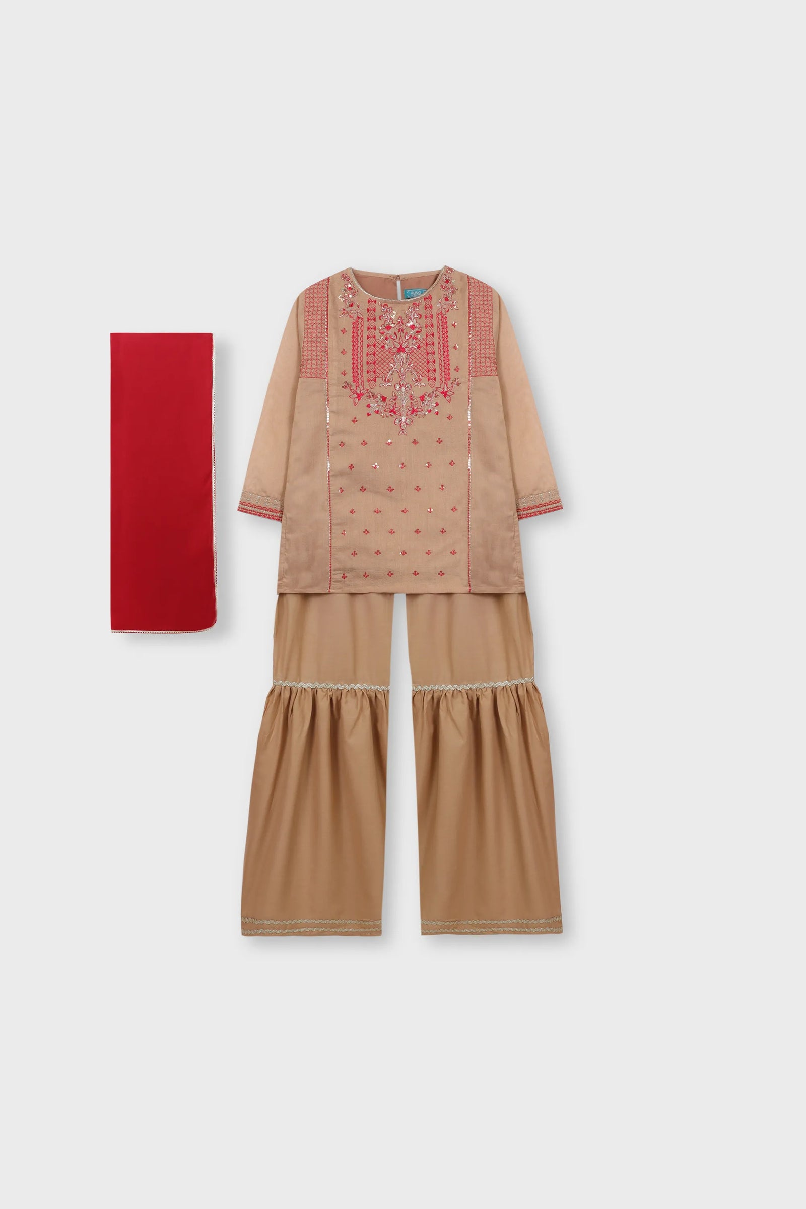 Desert Rose Princess Gharara Set - 3pc