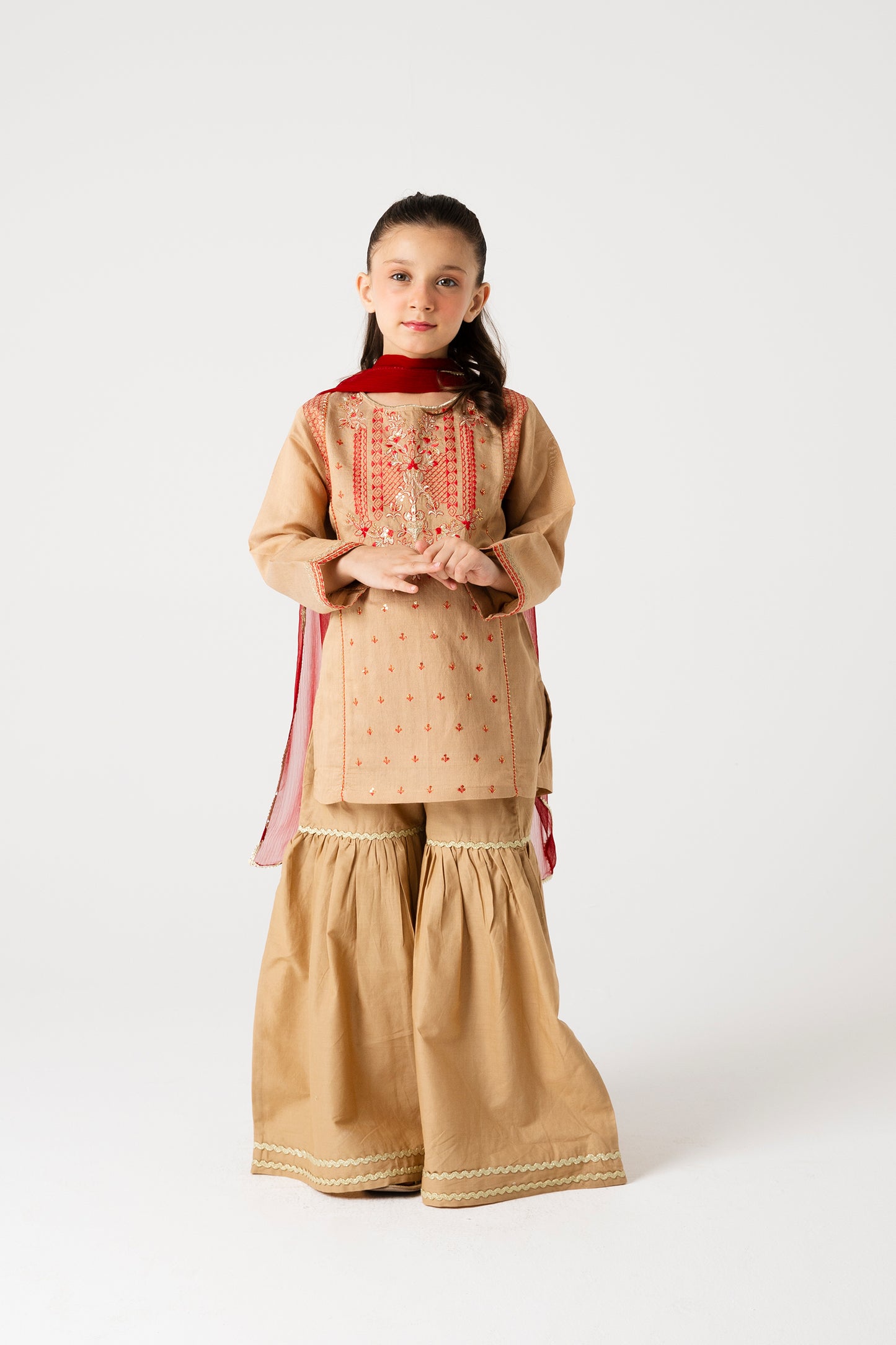 Desert Rose Princess Gharara Set - 3pc