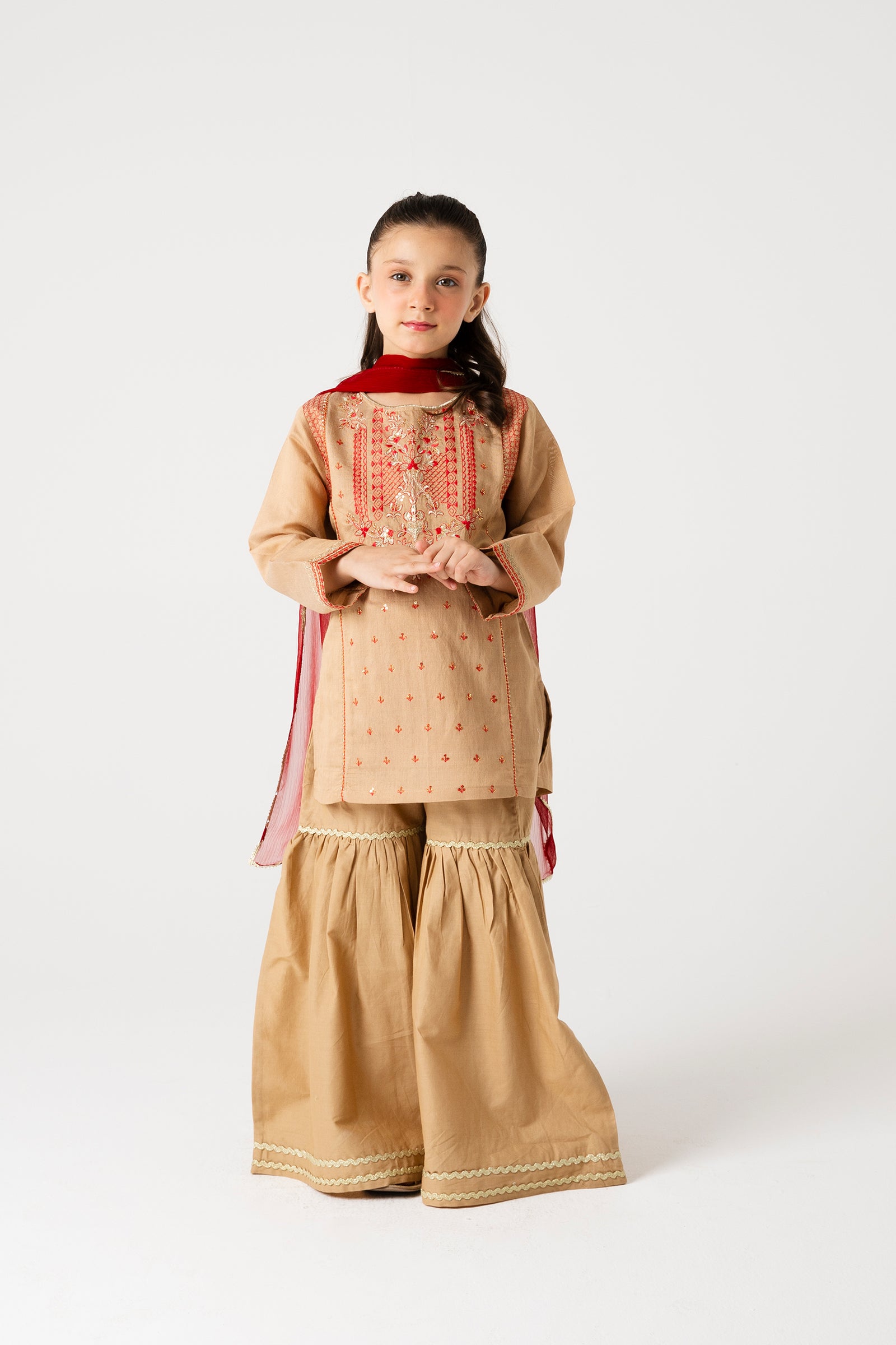 Desert Rose Princess Gharara Set - 3pc