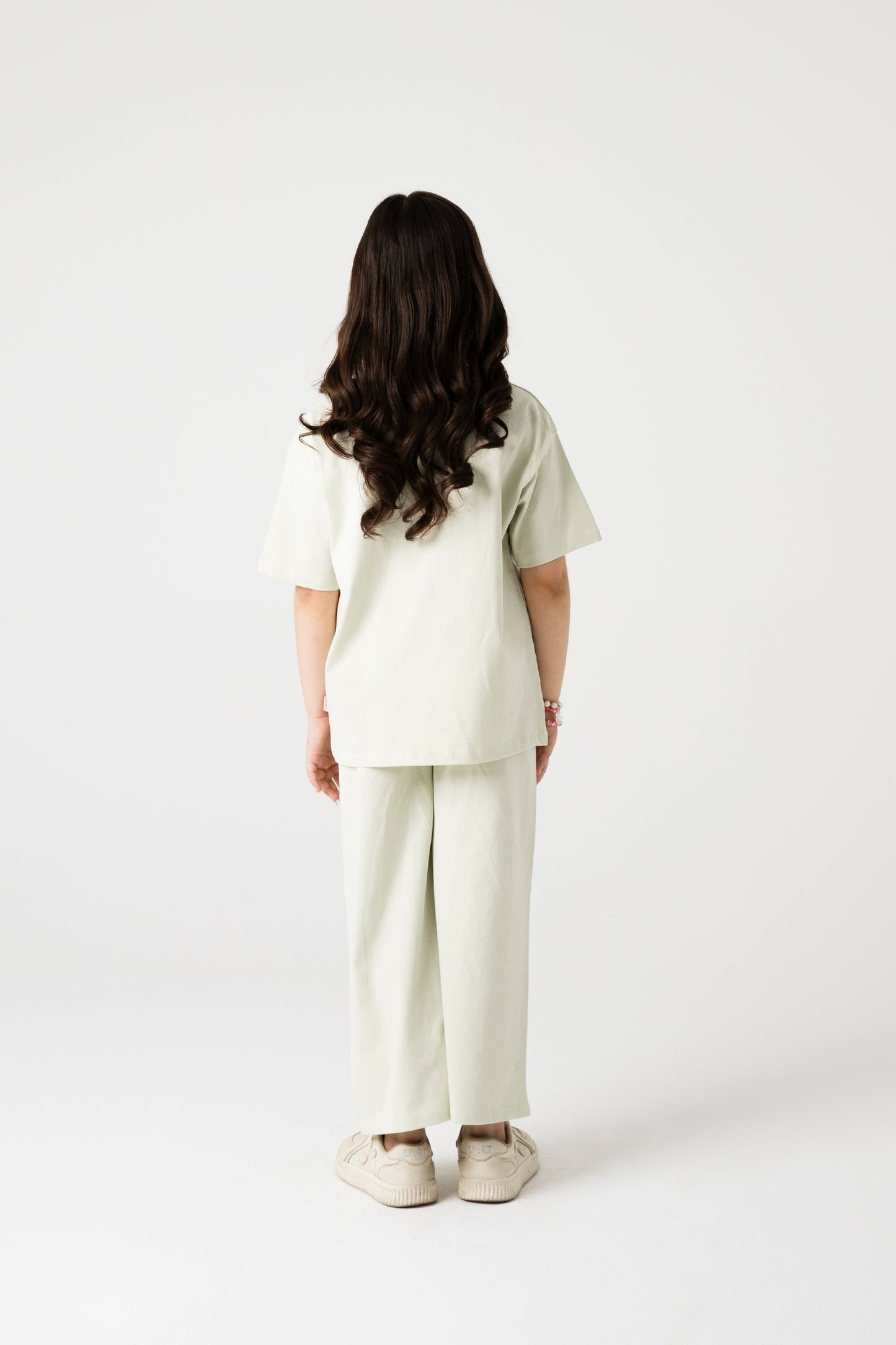 Girls Pistachio Postcard Co-Ord Set
