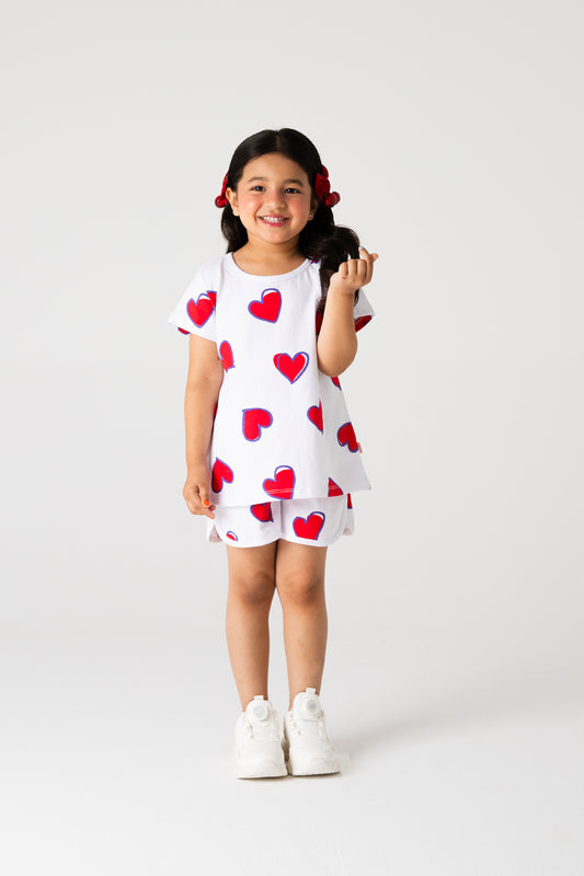 Girls Heart Parade Co-ord Set