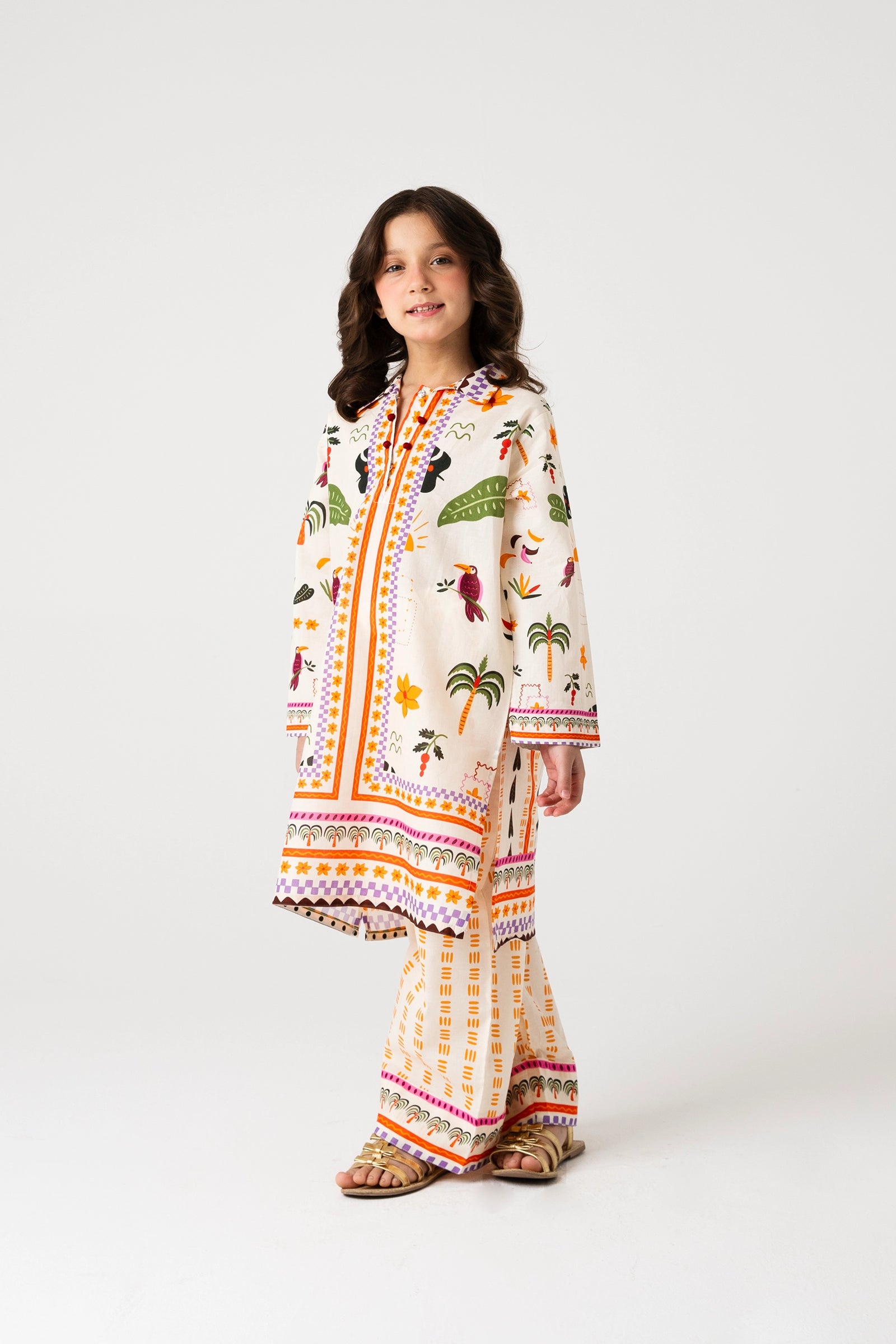 Girls Suntrail Printed Kurta Set