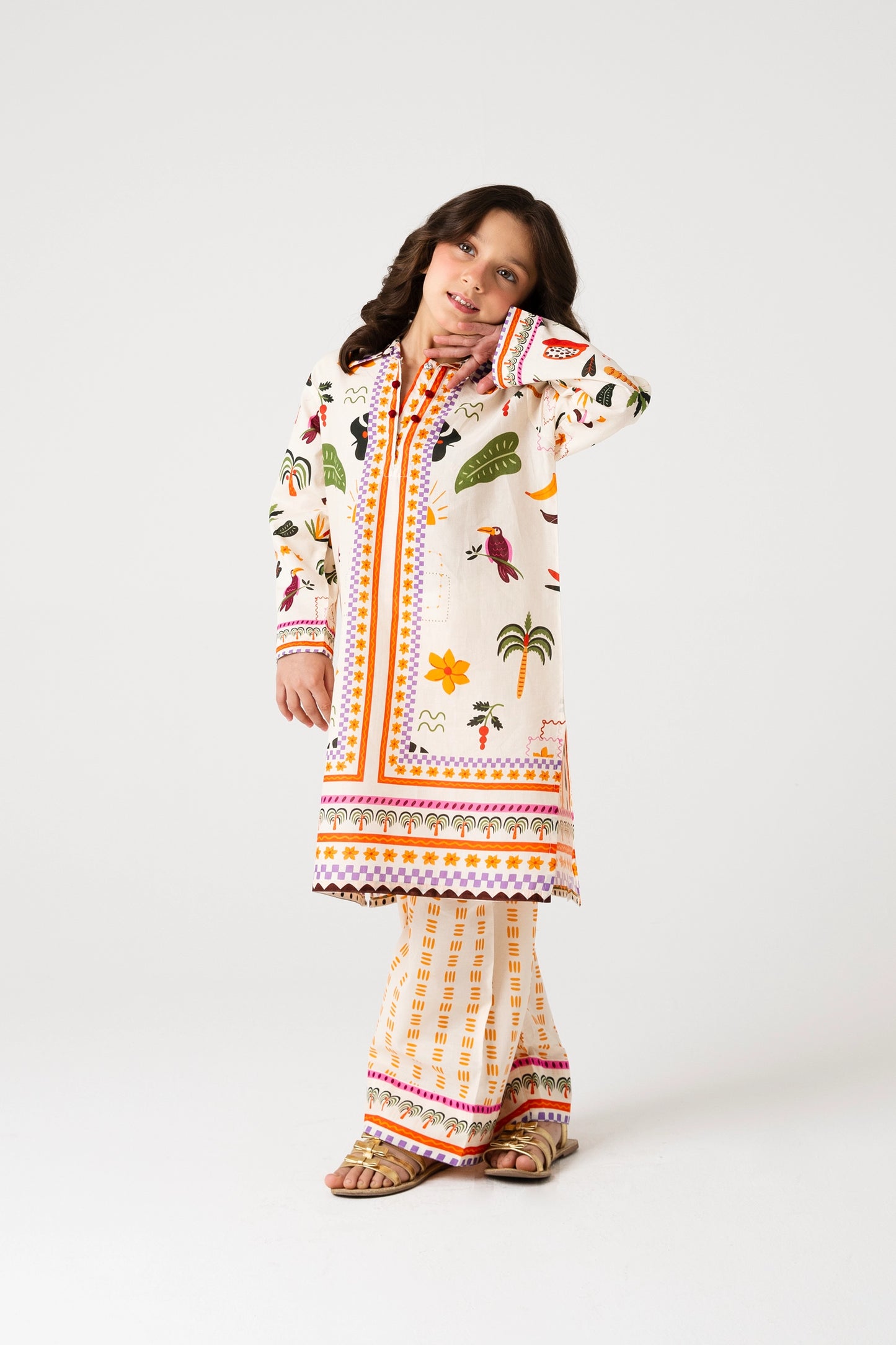Girls Suntrail Printed Kurta Set