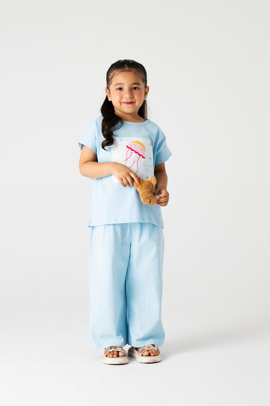 Girls Aqua Drift Co-ord Set