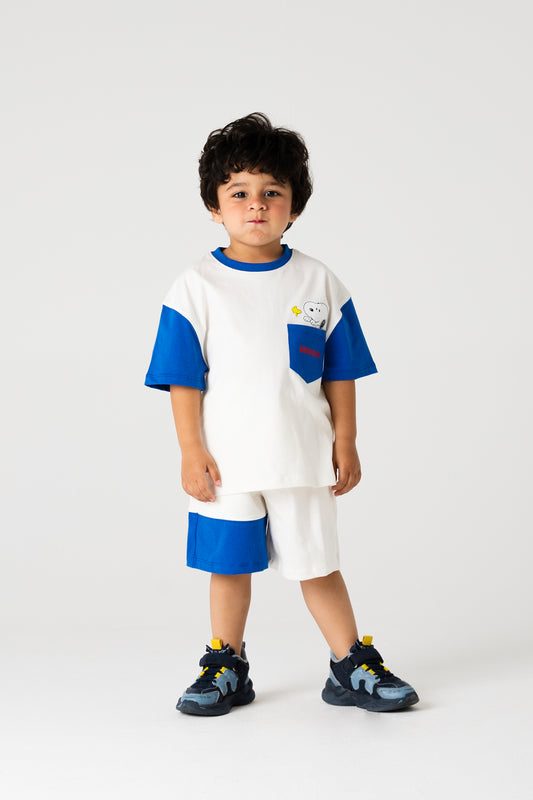 Boys Off White Ace Co ord Set