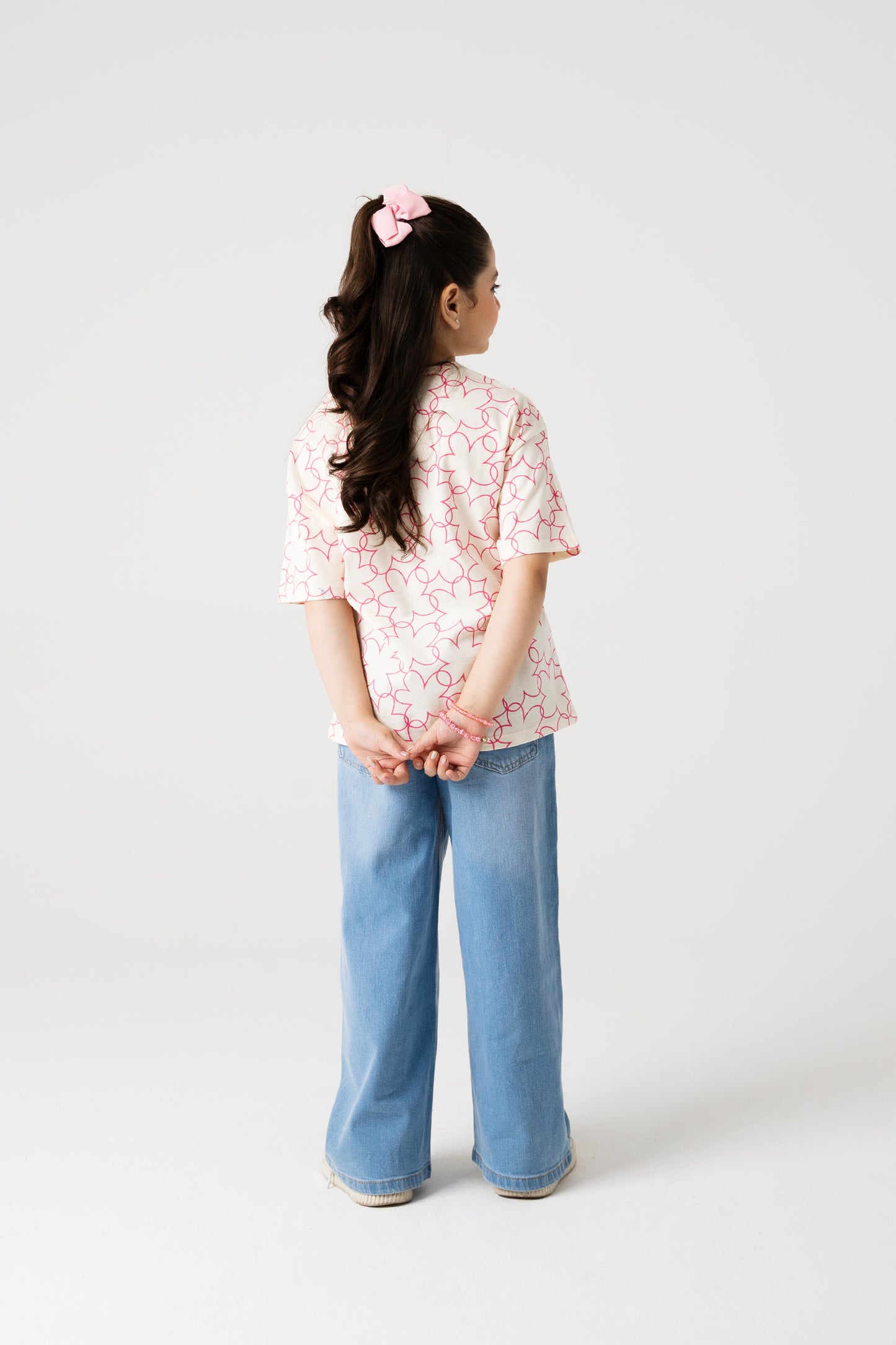 Girls Pattern Printed Drop Tee