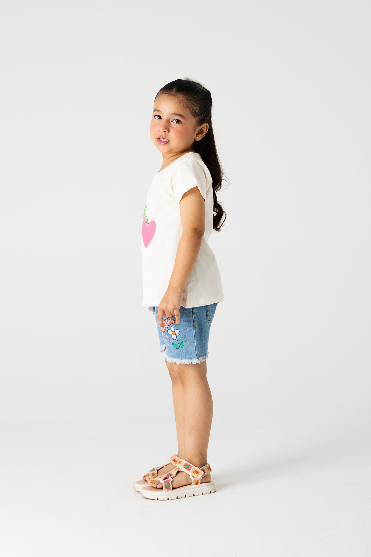 Girls Kiwi Heart Graphic Tee