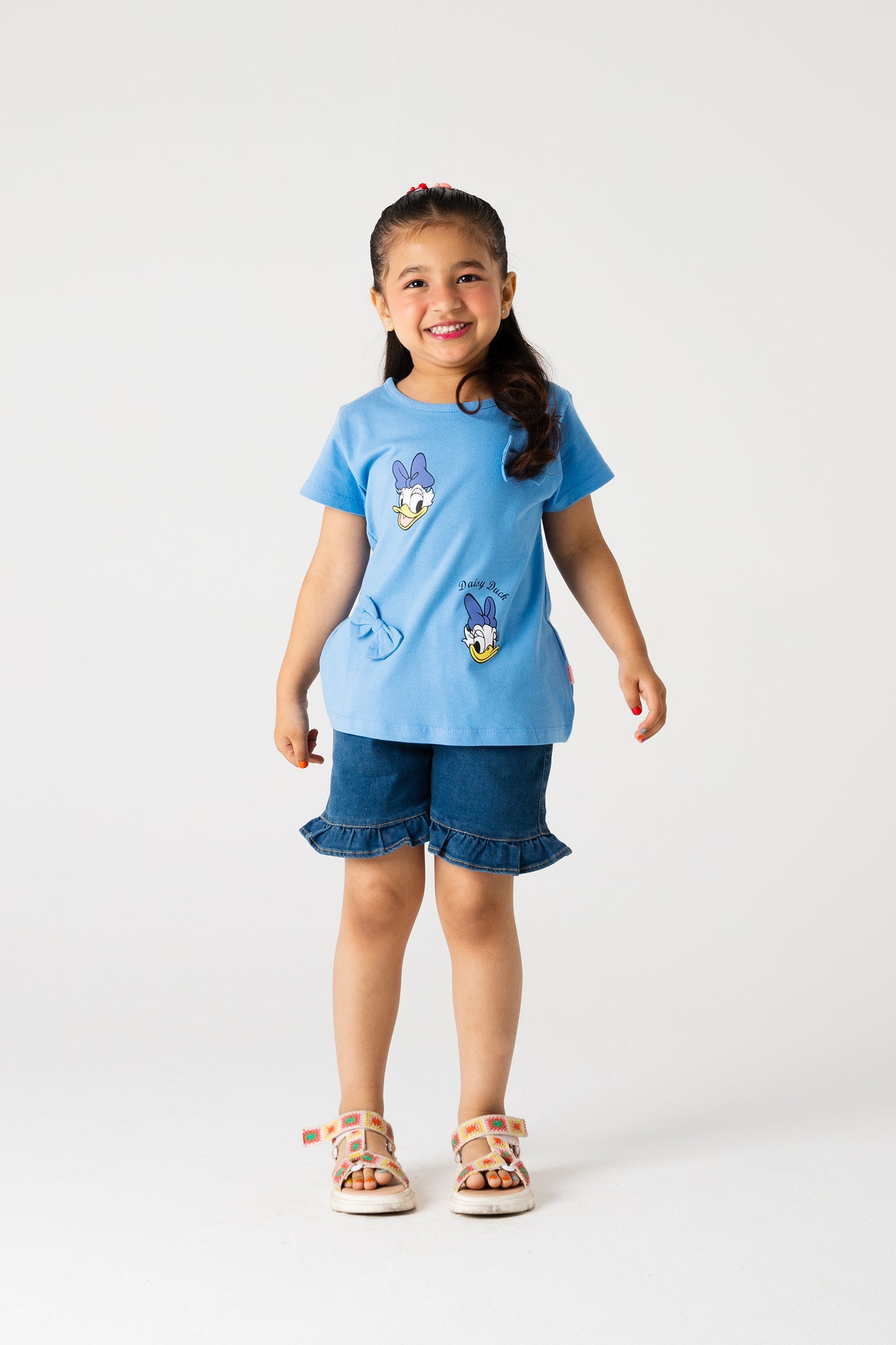 Indigo Daisy Bow Tee