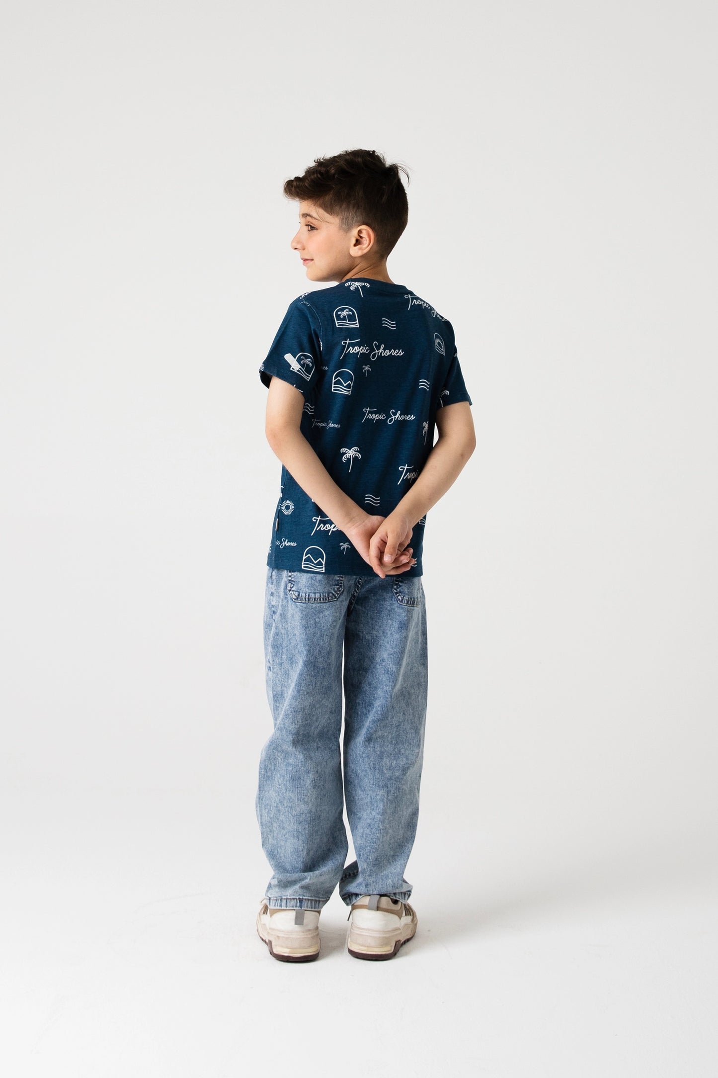 Boys Tropic Shores Printed Tee