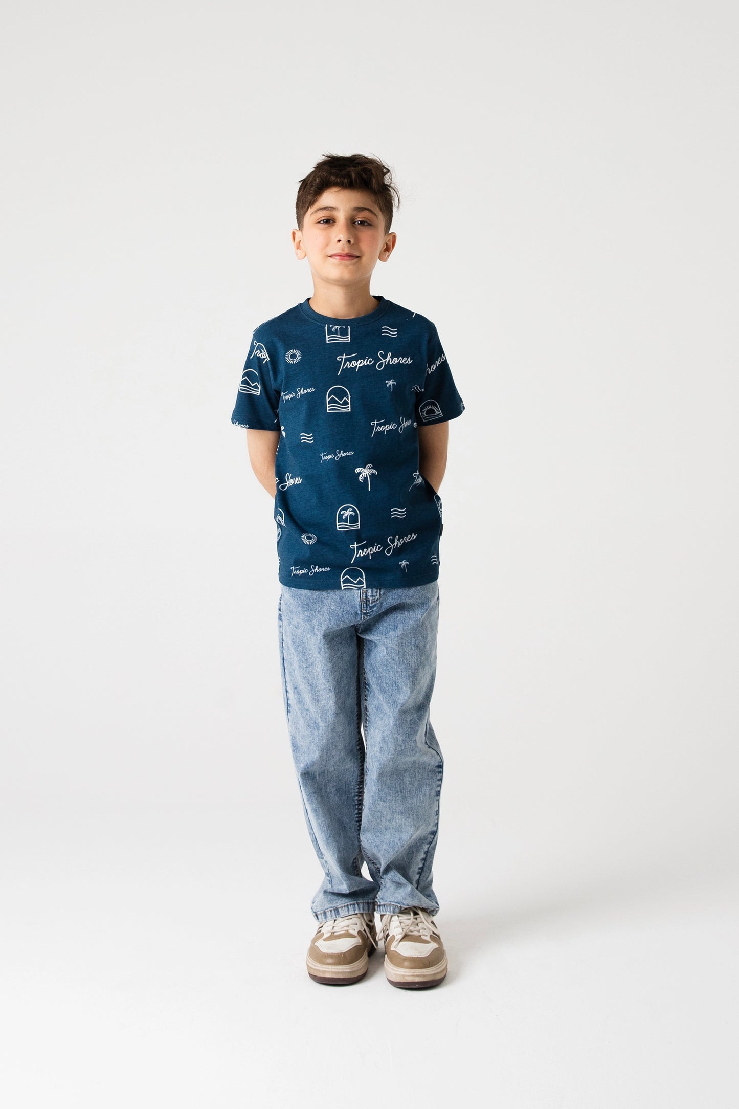 Boys Tropic Shores Printed Tee