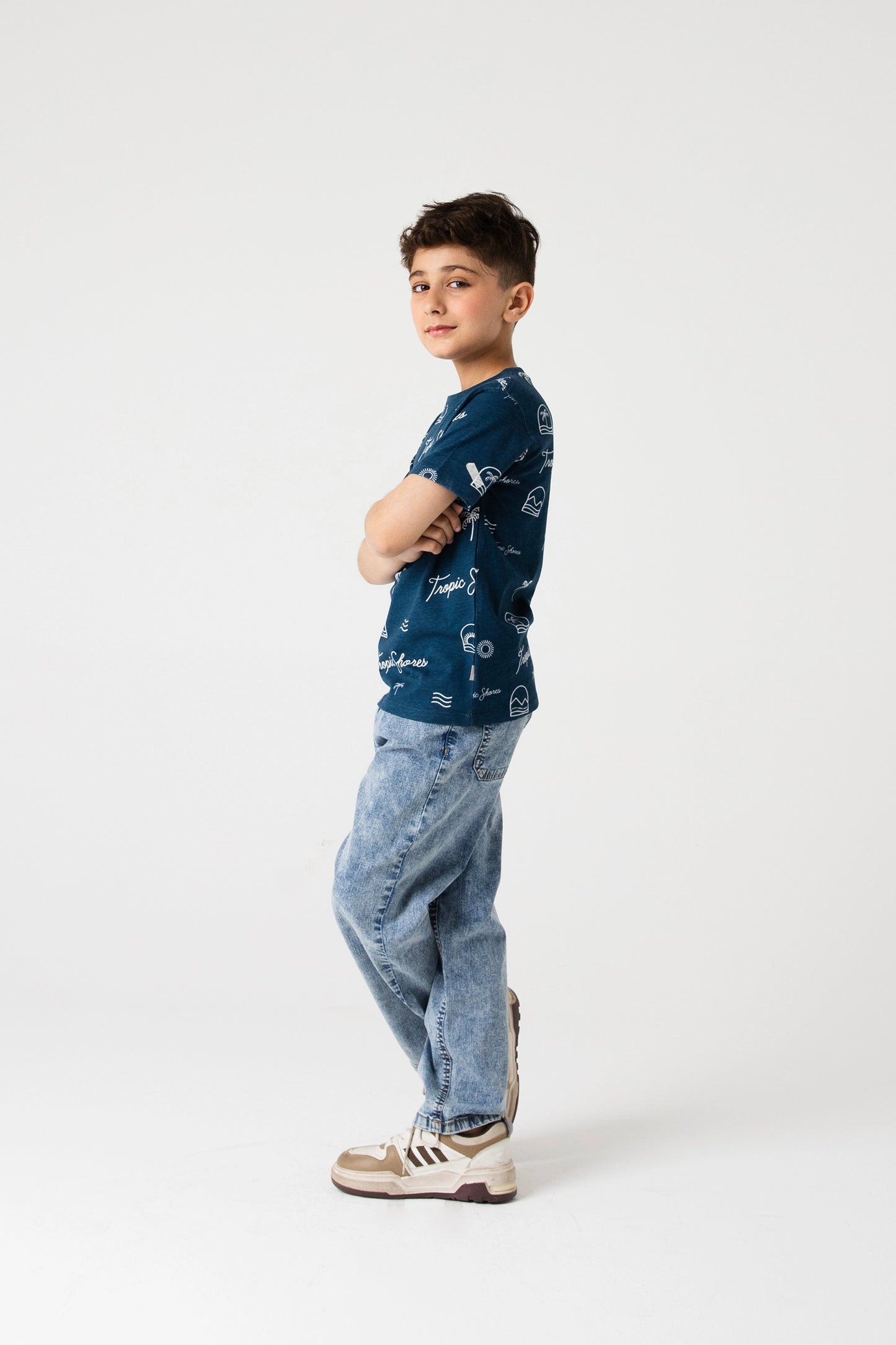 Boys Tropic Shores Printed Tee