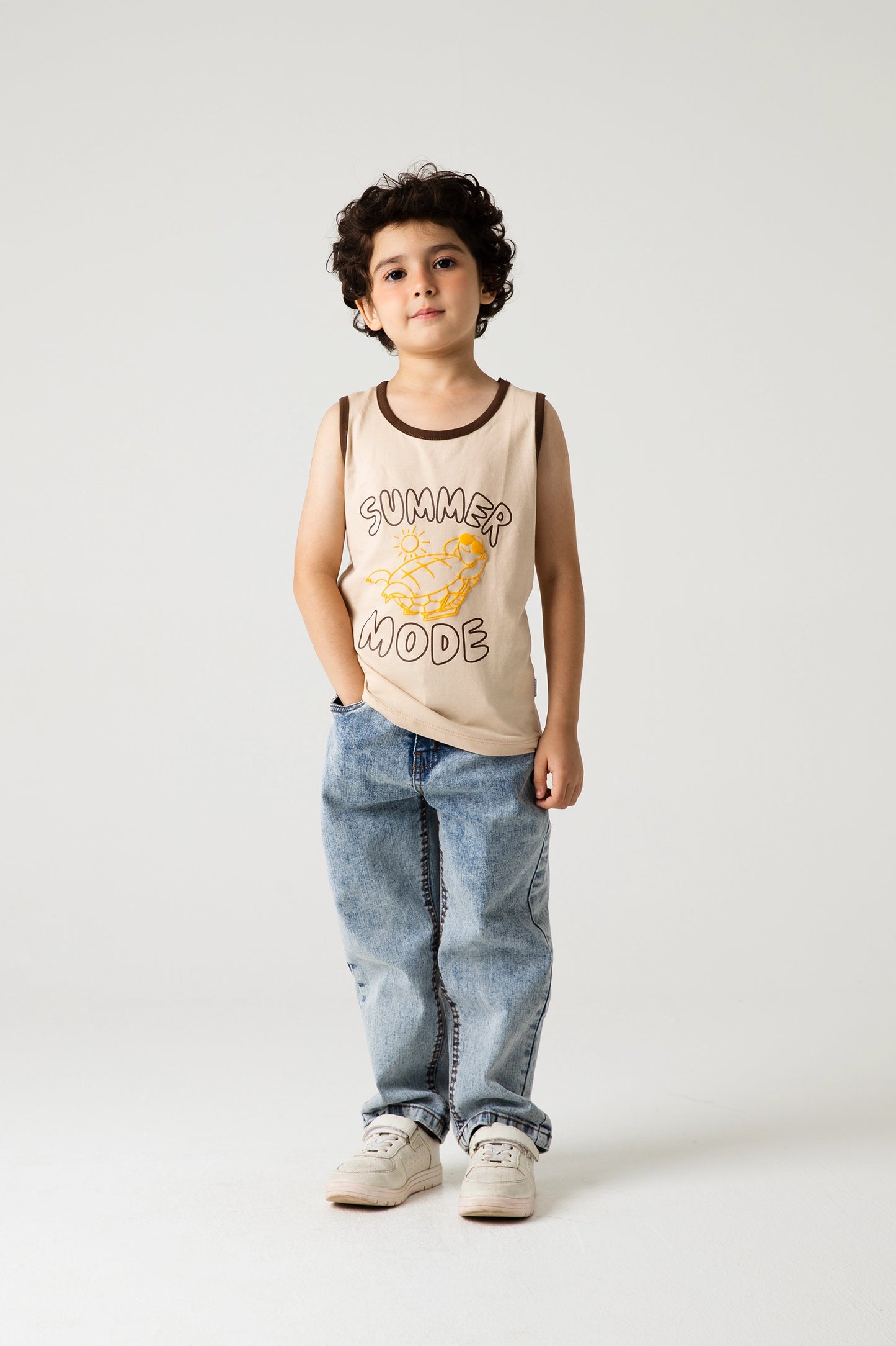 Boys "Summer Mode" Tank & Denim Set