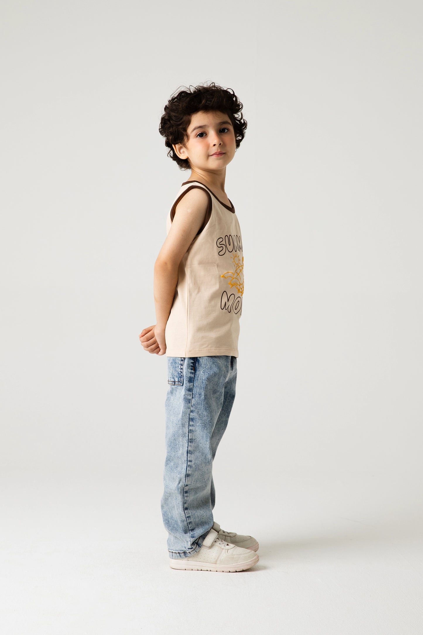 Boys "Summer Mode" Tank & Denim Set