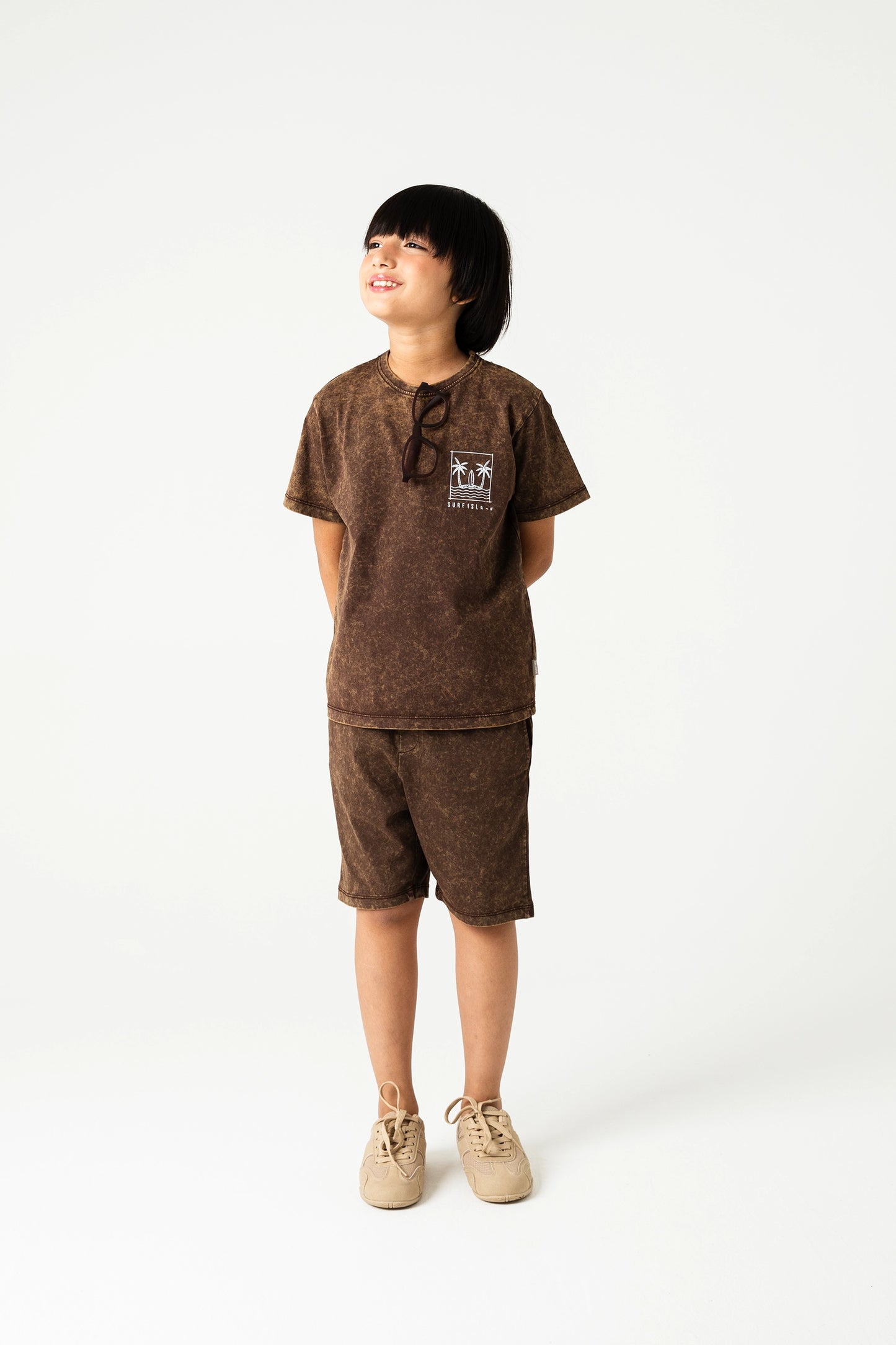 Boys Faded Brown Co-ord Set