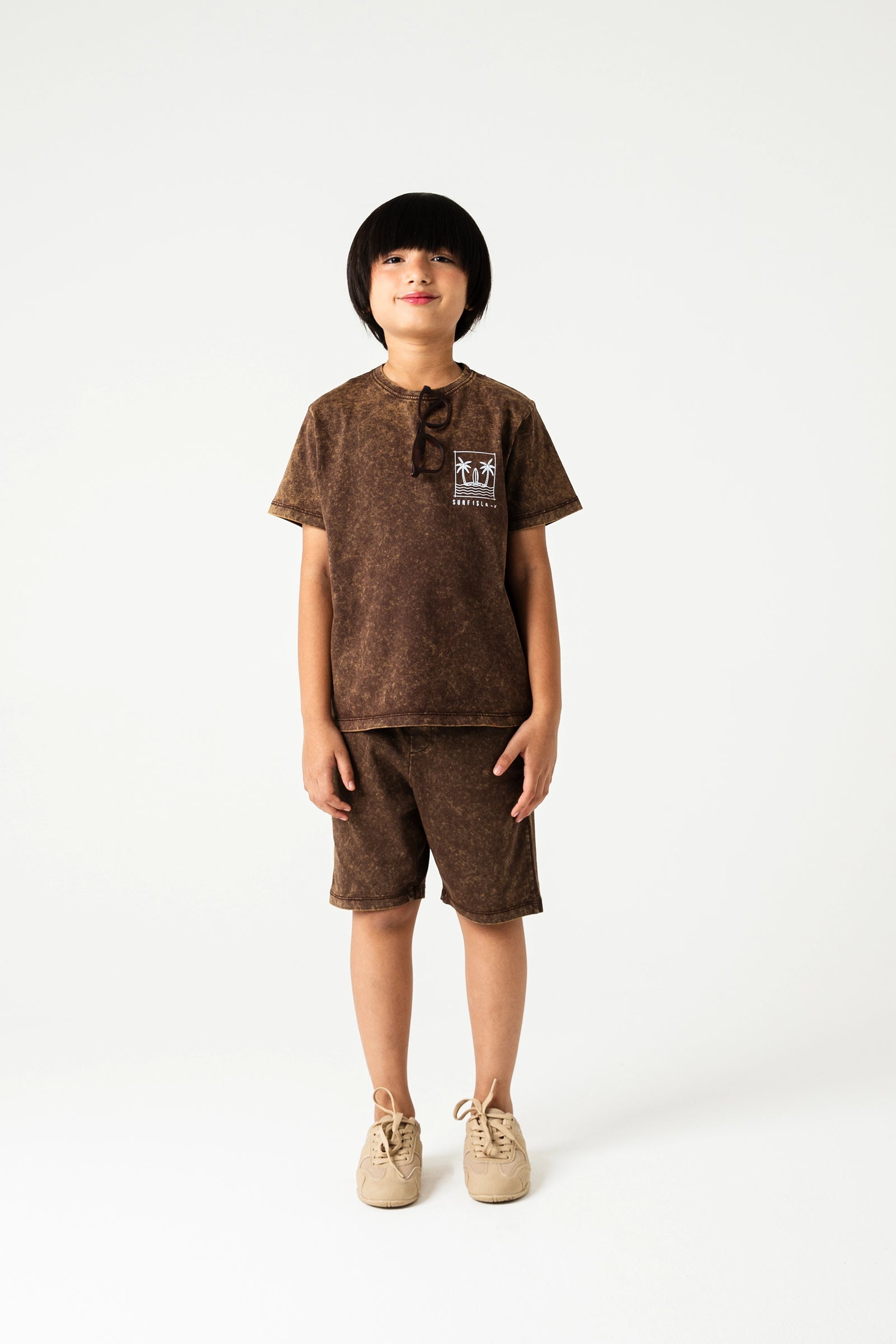 Boys Faded Brown Co-ord Set