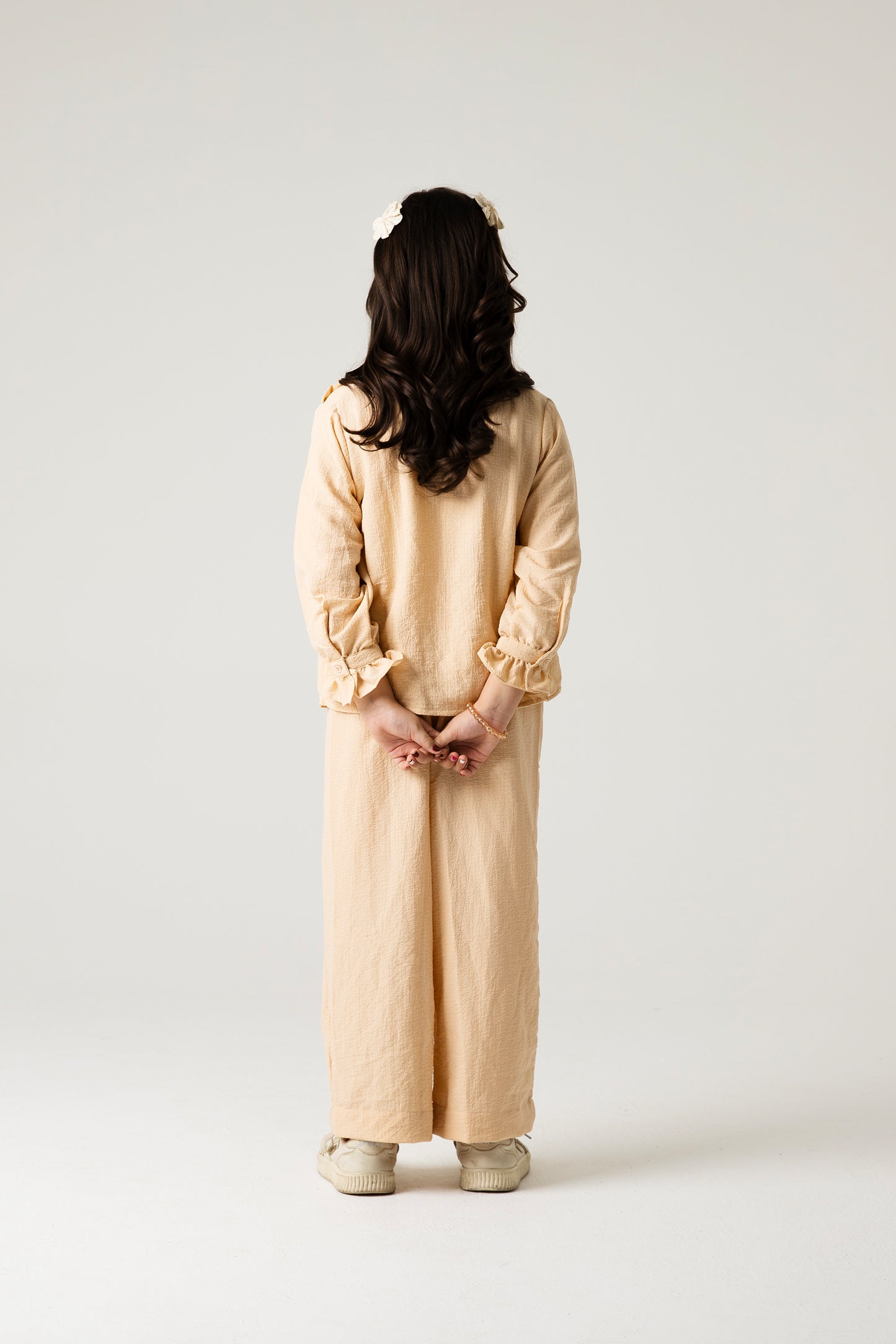 Soft Beige Frilly Co-ord Set