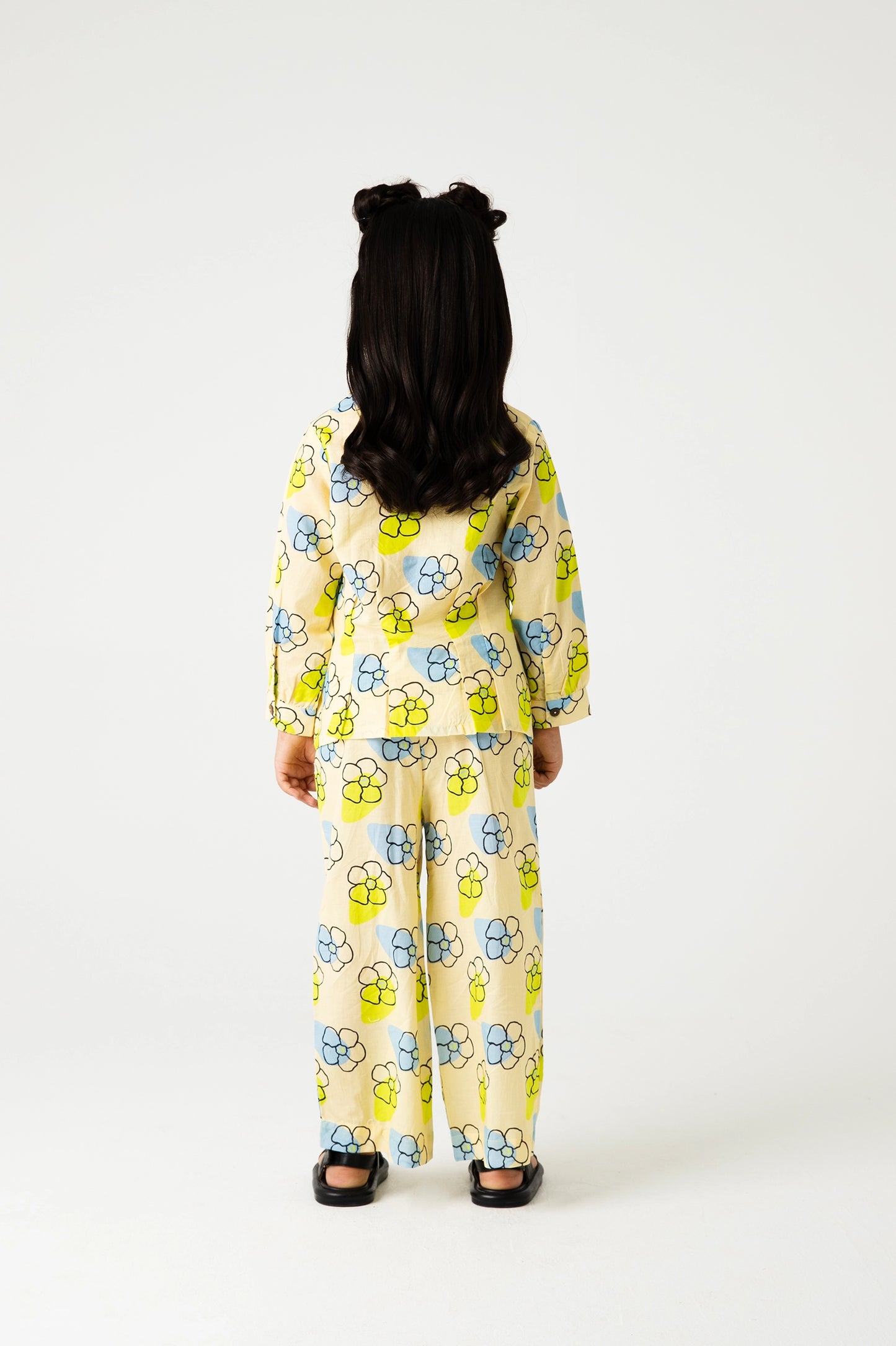 Bright Bloom Button Cotton Co-ord