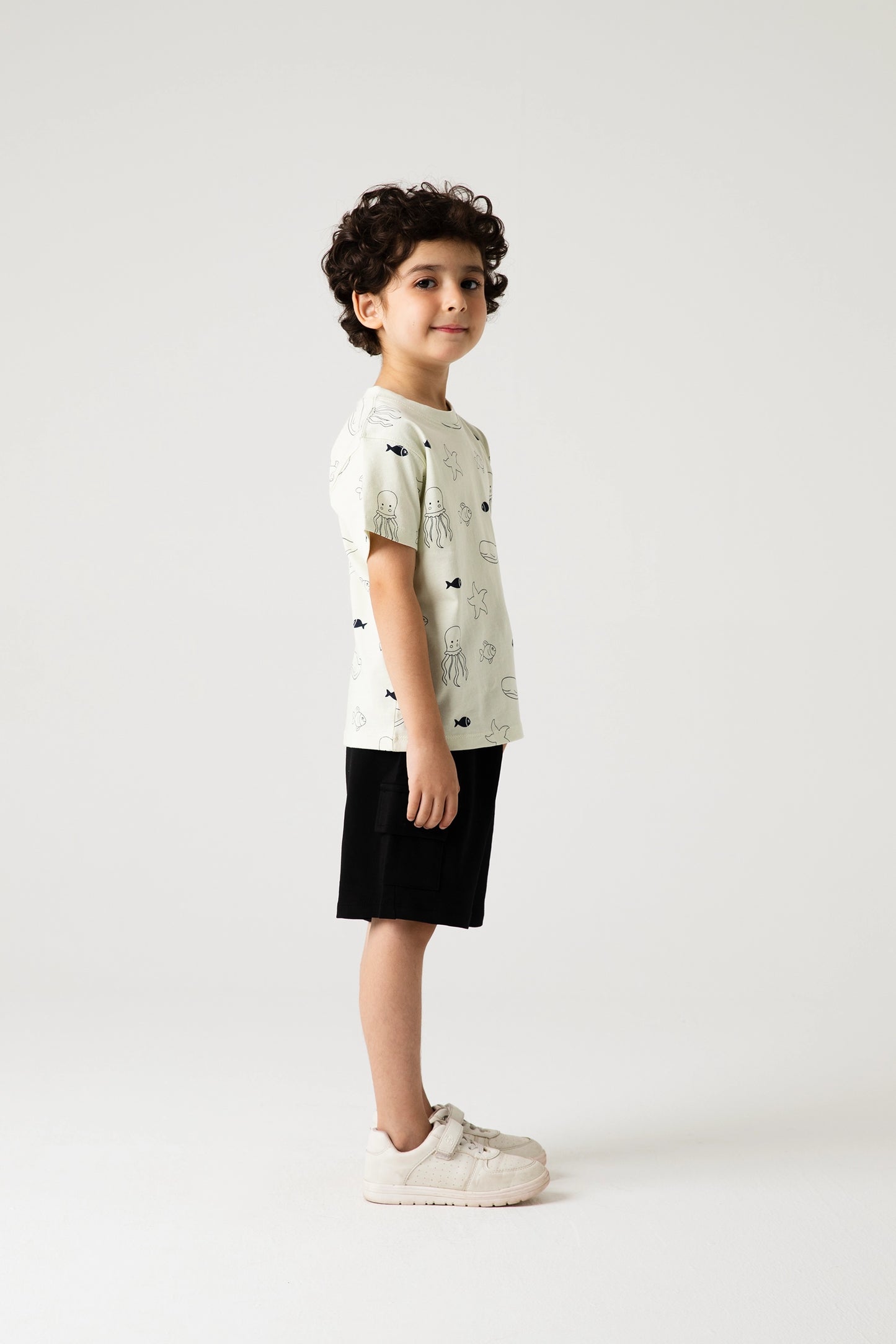 Boys Ocean Creature Printed T-shirt